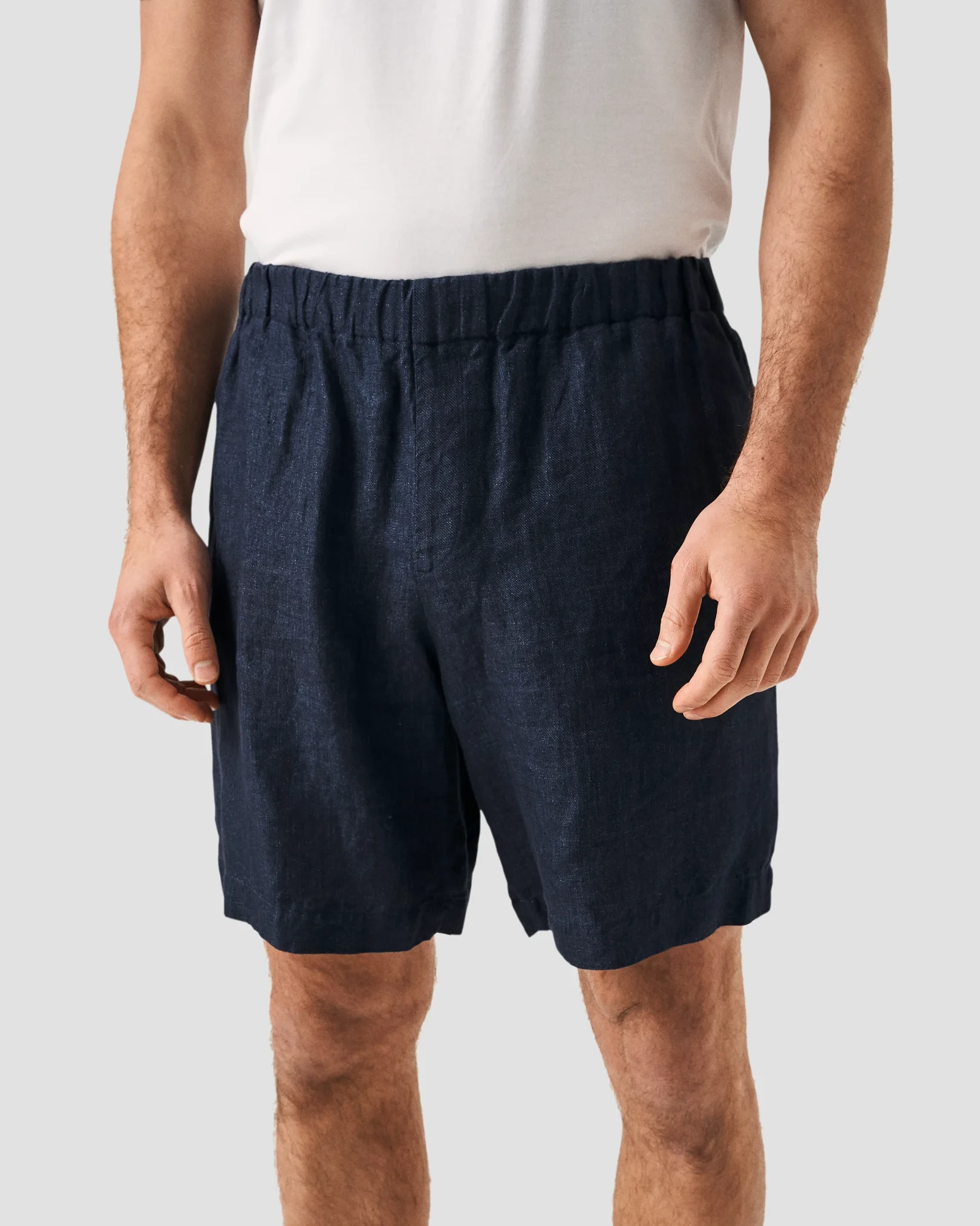 Eton - navy blue linen shorts