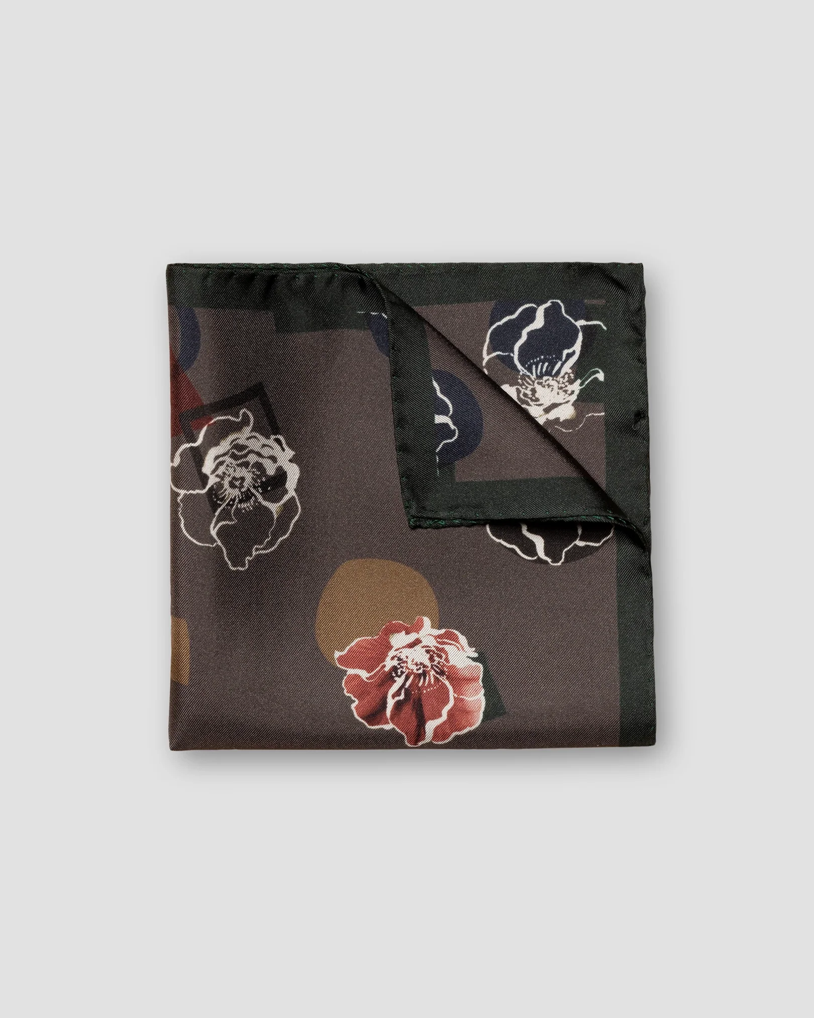 Eton - dark brown flower print pqs