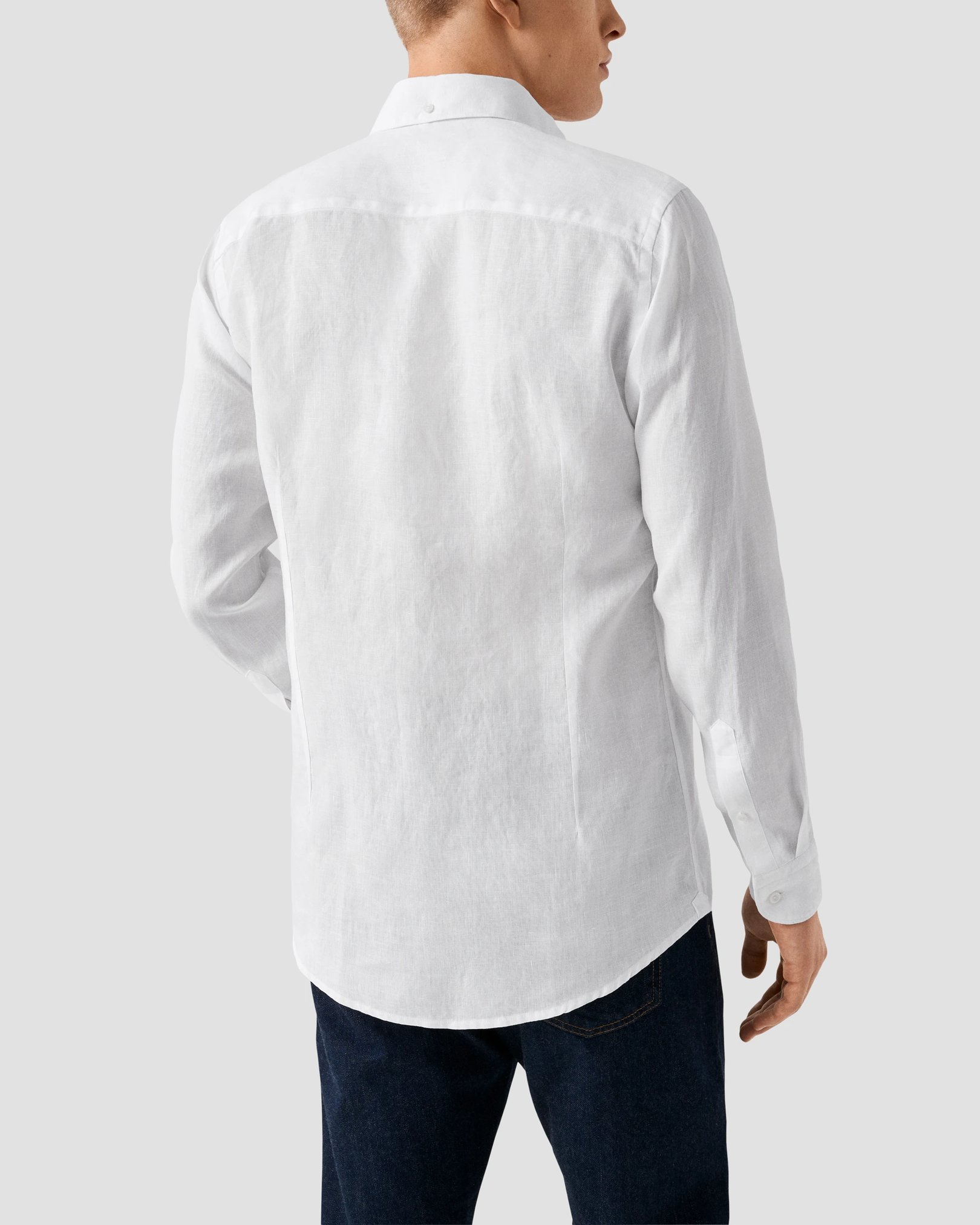 Eton - white linen button down collar