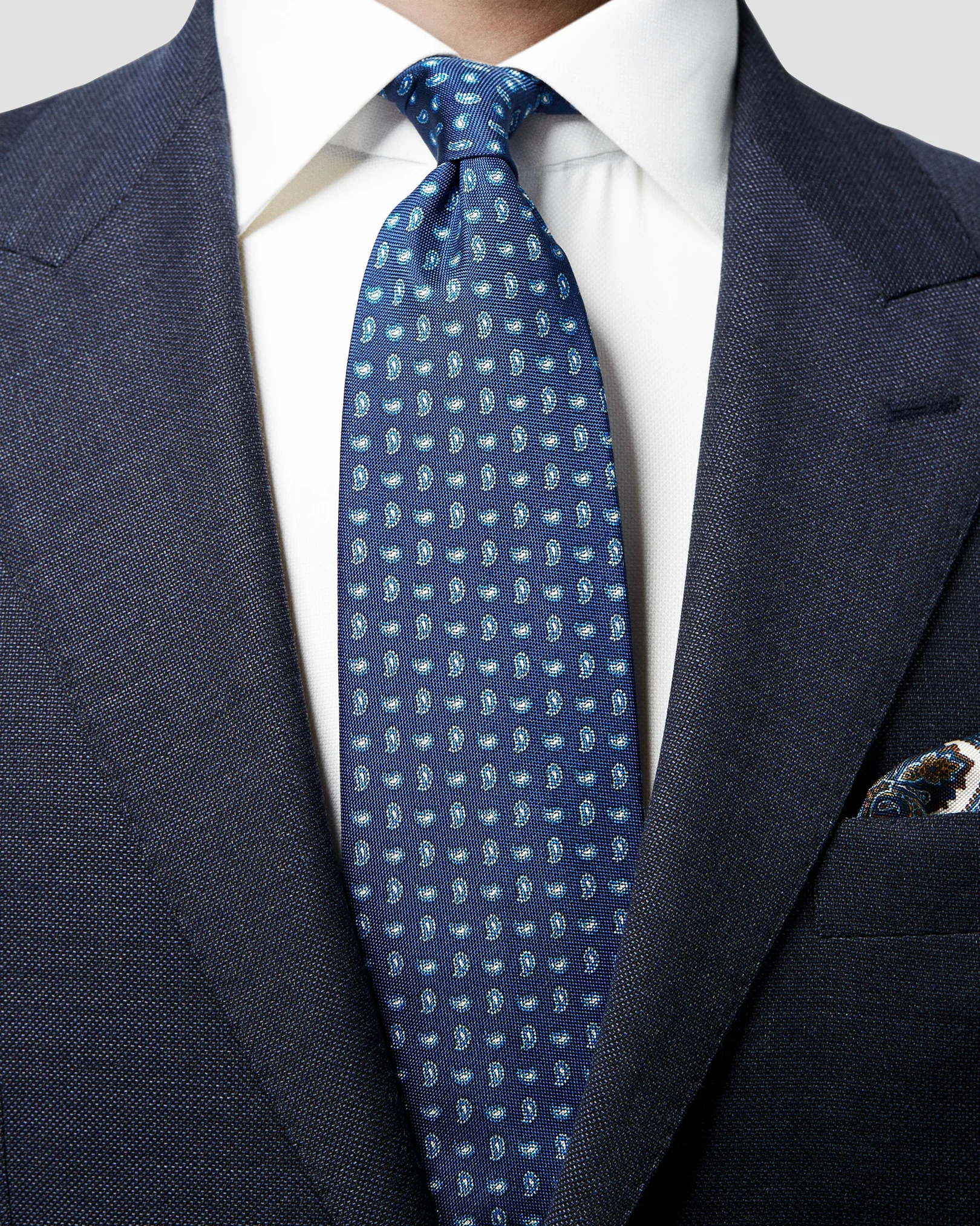 Eton - navy blue paisley