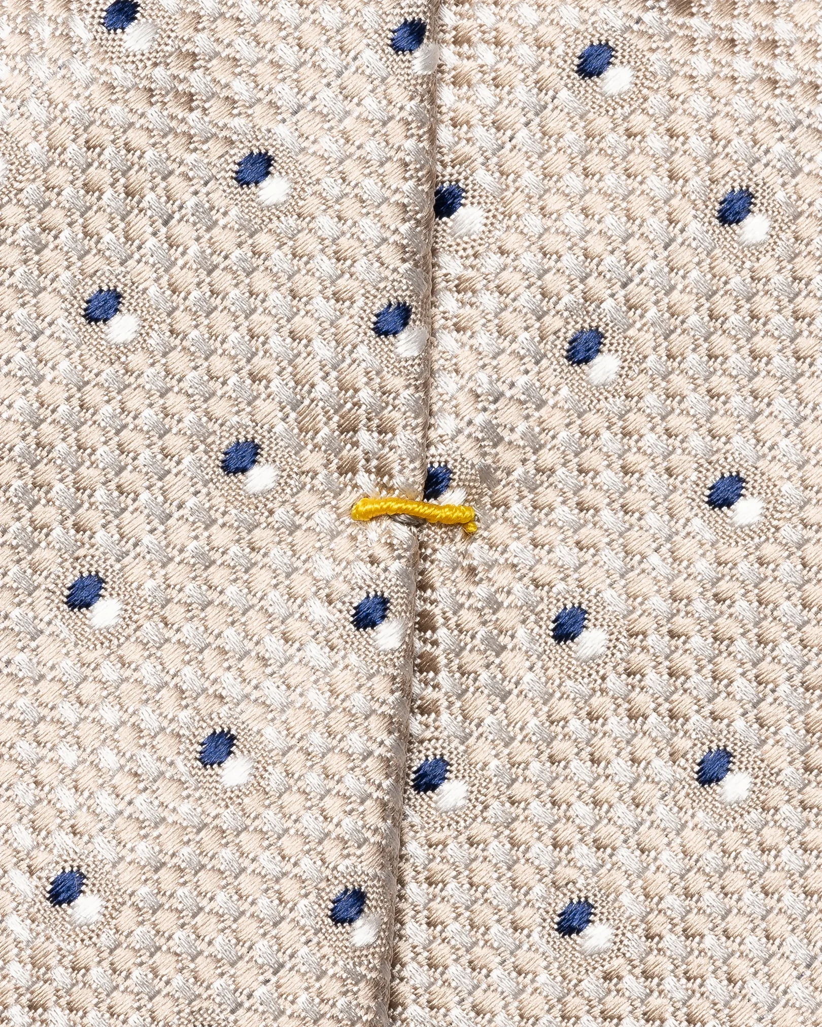 Eton - beige pin dot woven silk tie
