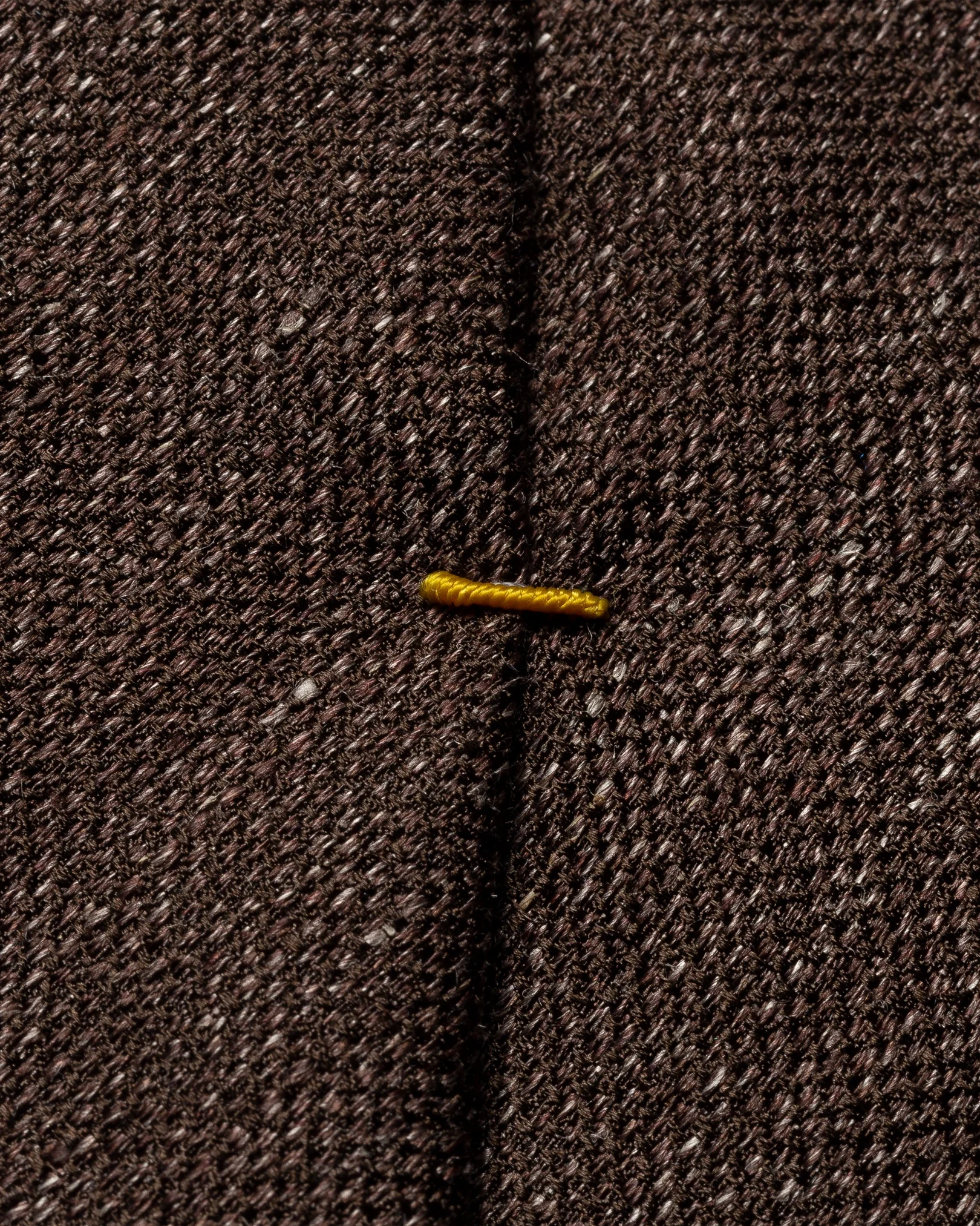 Eton - dark brown silk linen tie