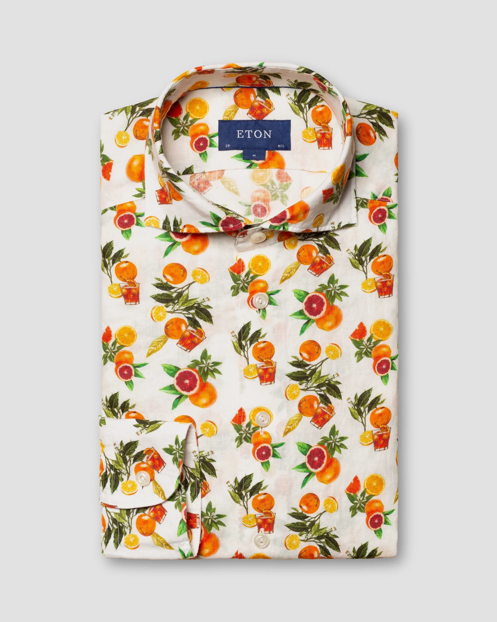 Eton - orange linen wide spread