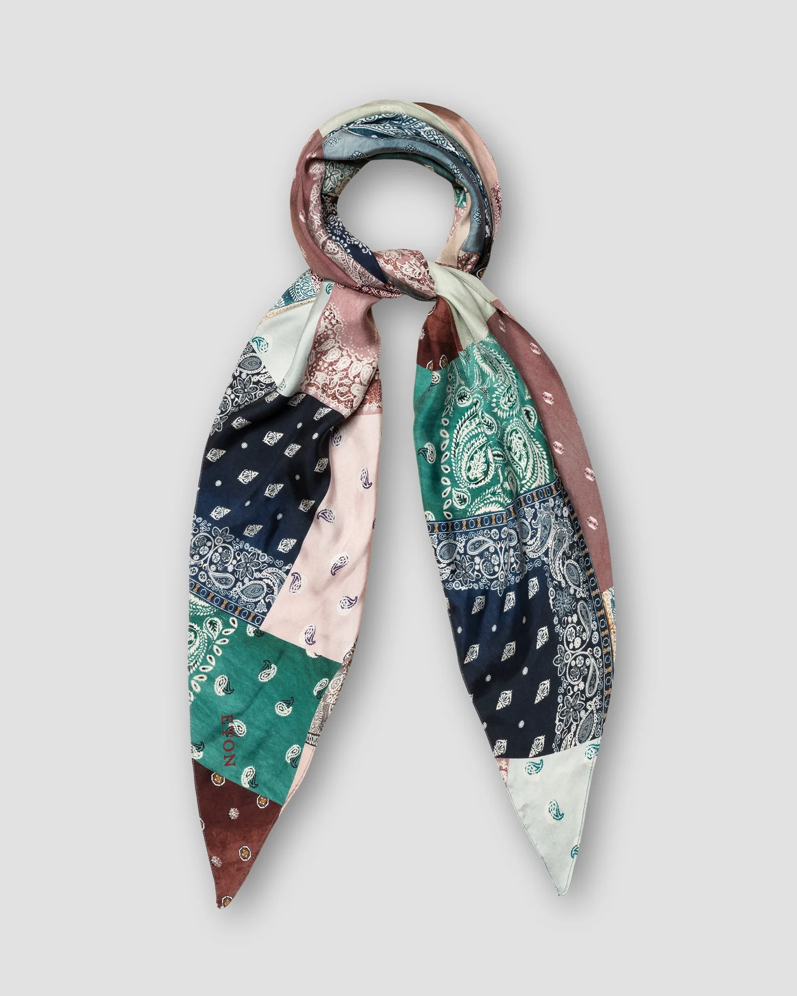 Eton - red patchwork scarf