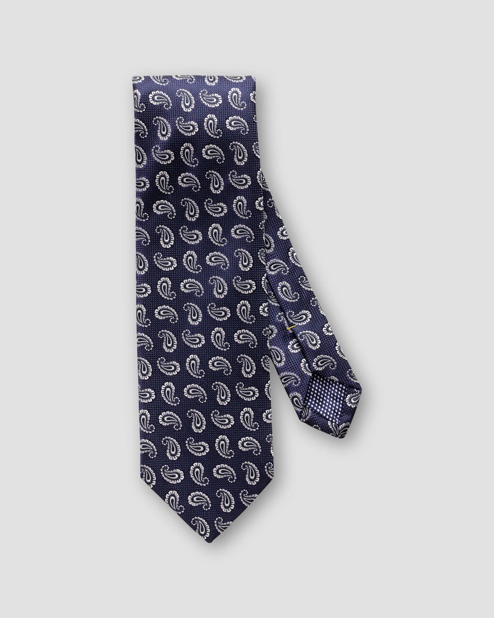 Eton - midnight blue paisley silk tie