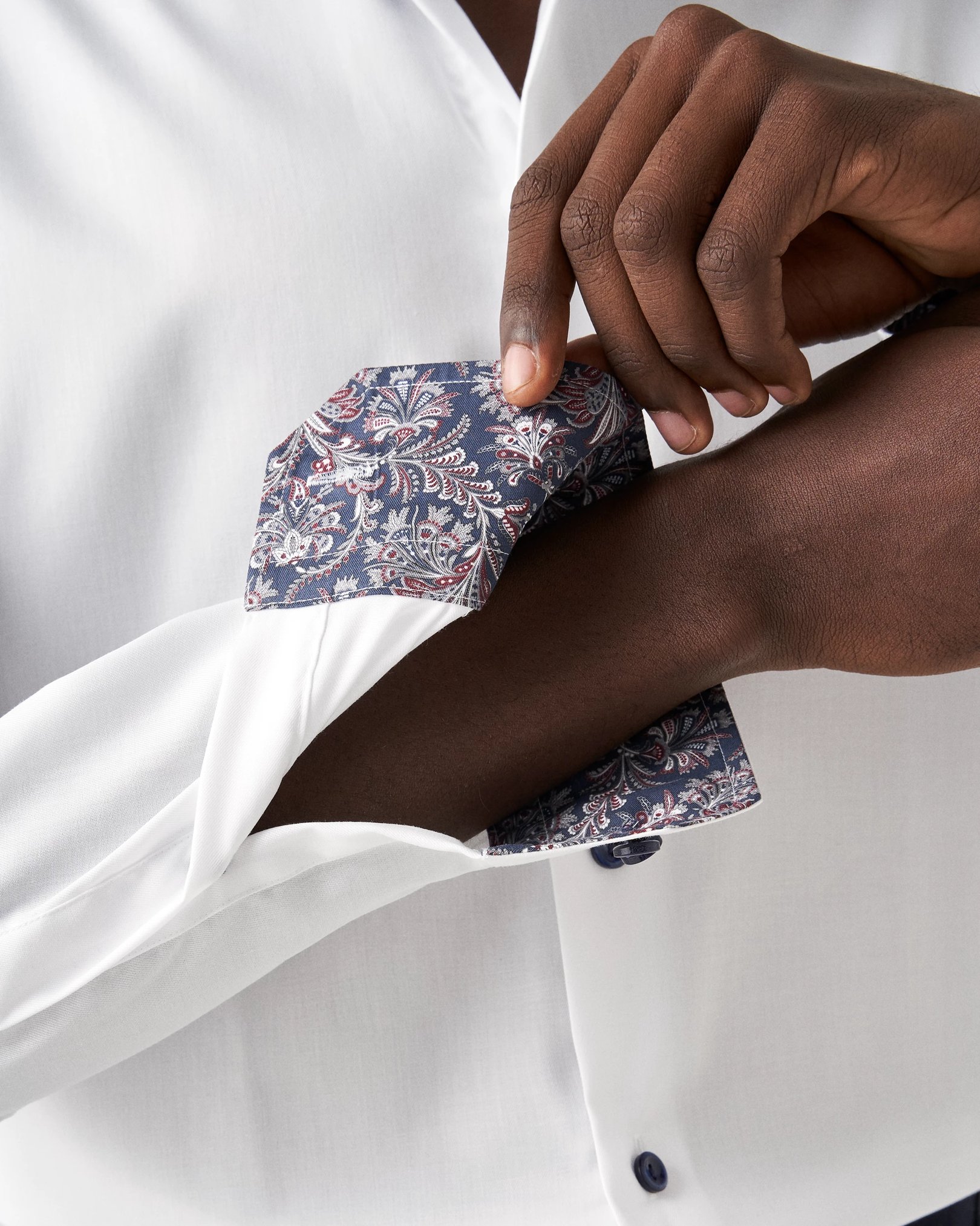 Eton - white signature twill contrast shirt