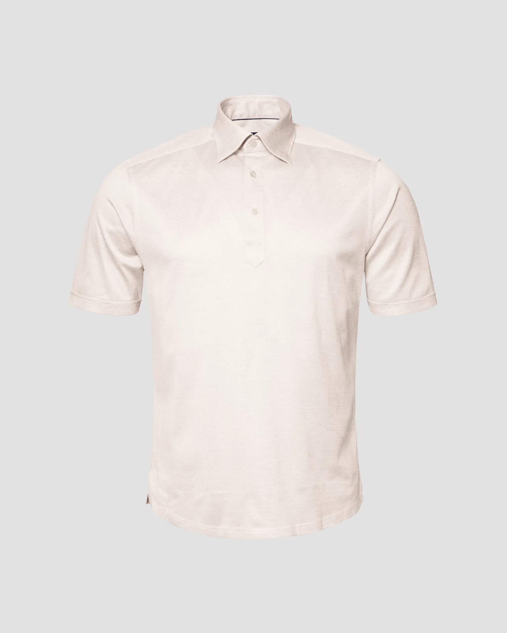 Eton - Off  White Oxford Piqué Polo Shirt - Short Sleeve