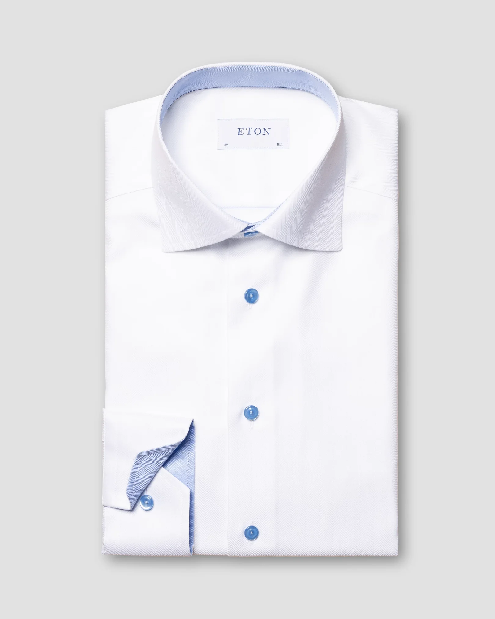 Eton - white signature twill cut ss