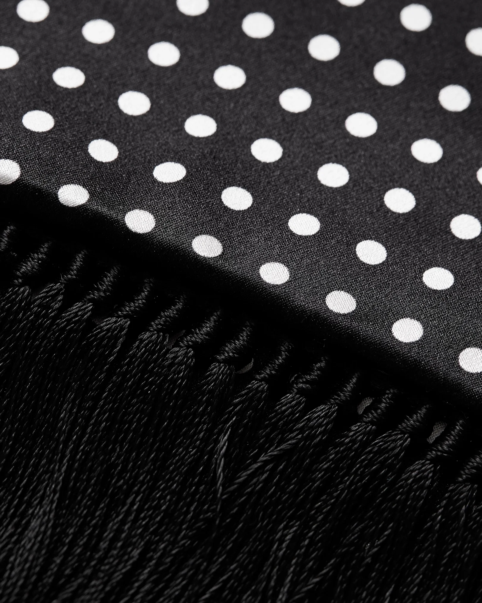 Eton - black polka dots silk scarf