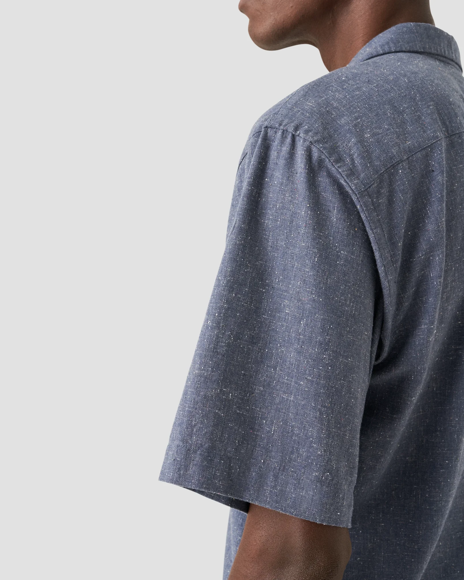 Eton - dark blue recycled cotton resort shirt