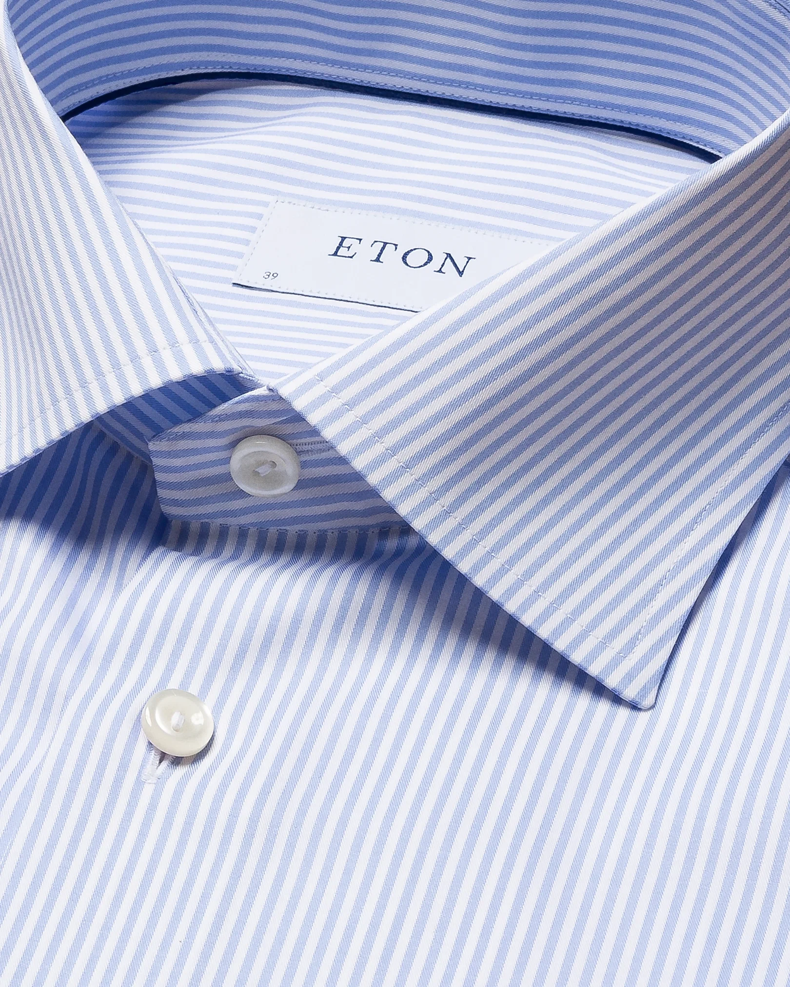 Eton - light blue twill cut away ss