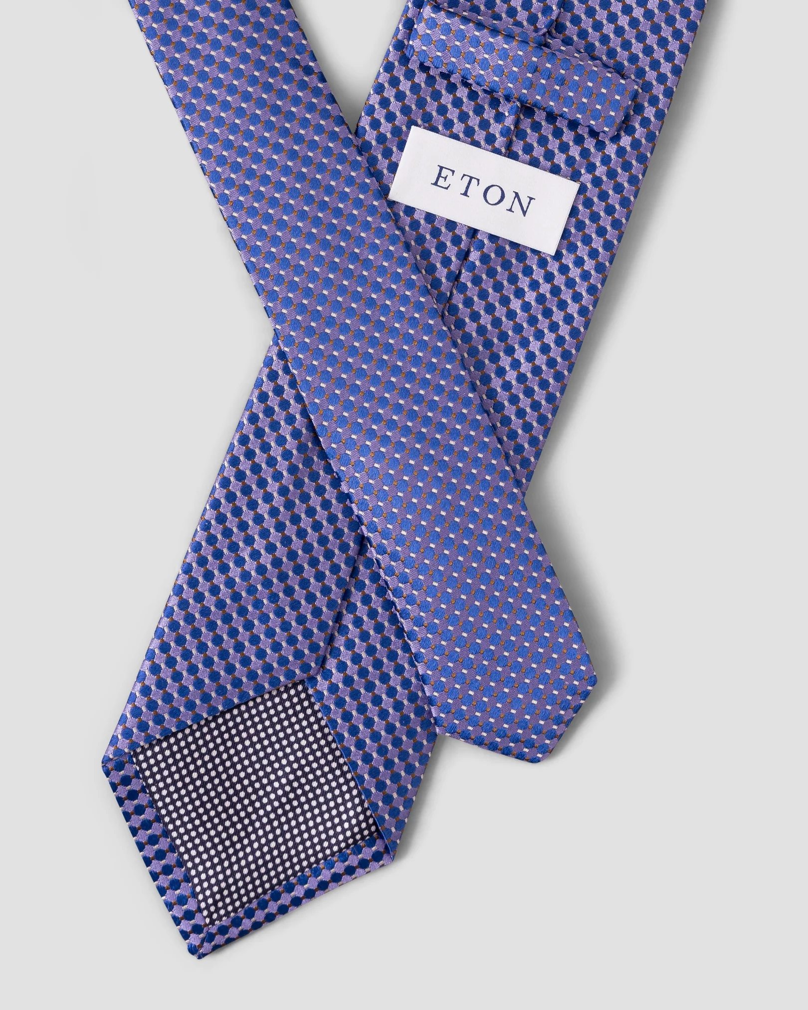 Eton - purple geometric silk tie