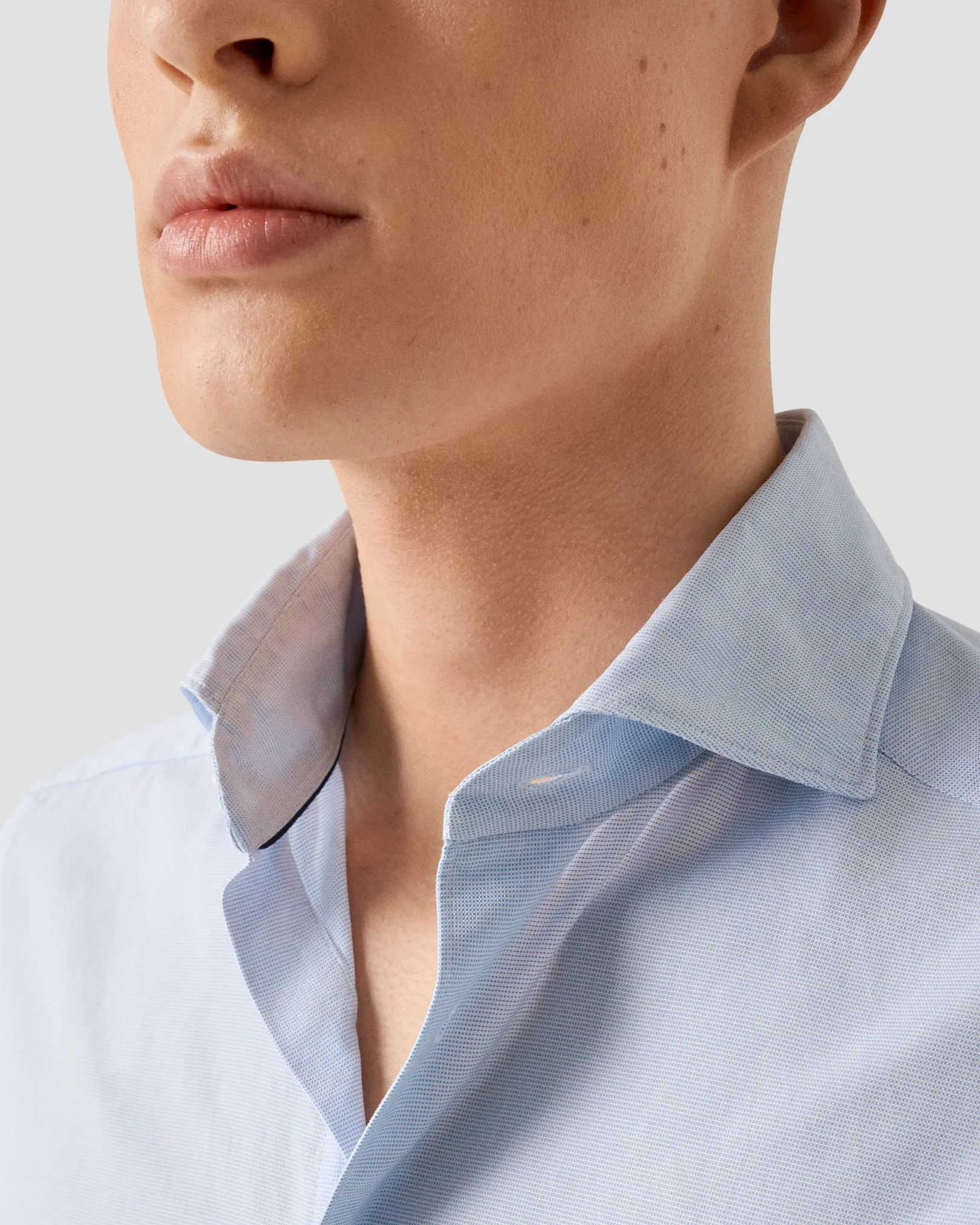 Eton - solid royal oxford shirt light blue