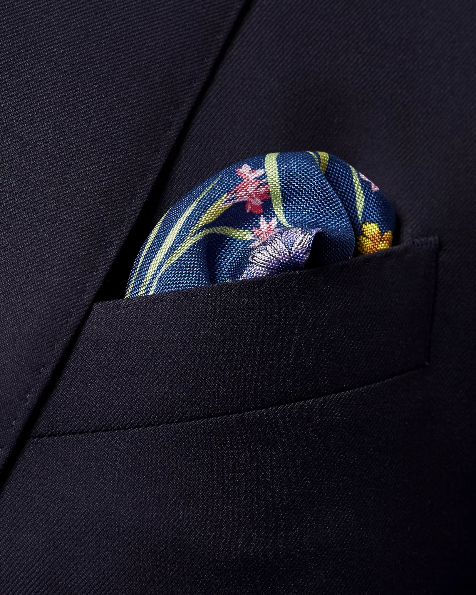 Eton - navy bouquet pocket square