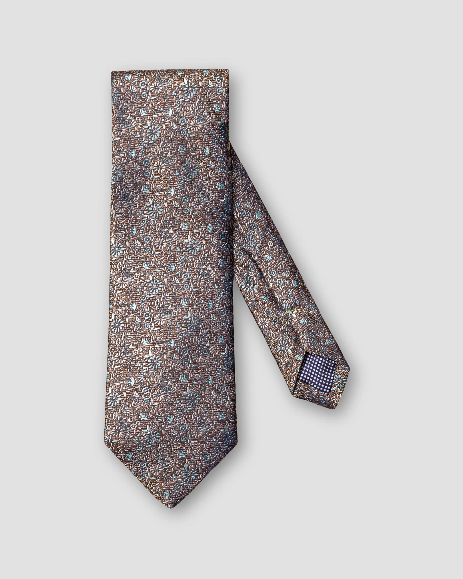 Eton - brown floral silk tie