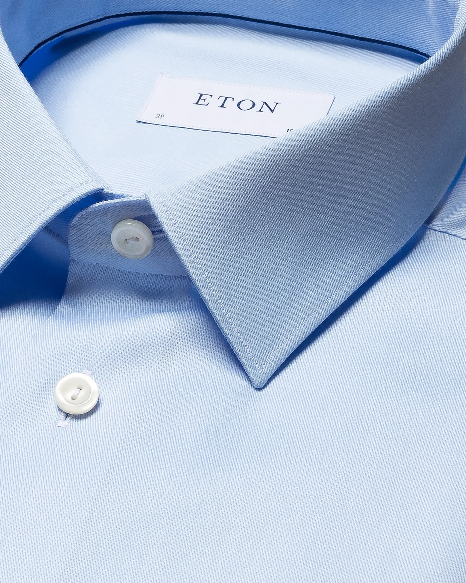 Eton - light blue twill stretch pointed