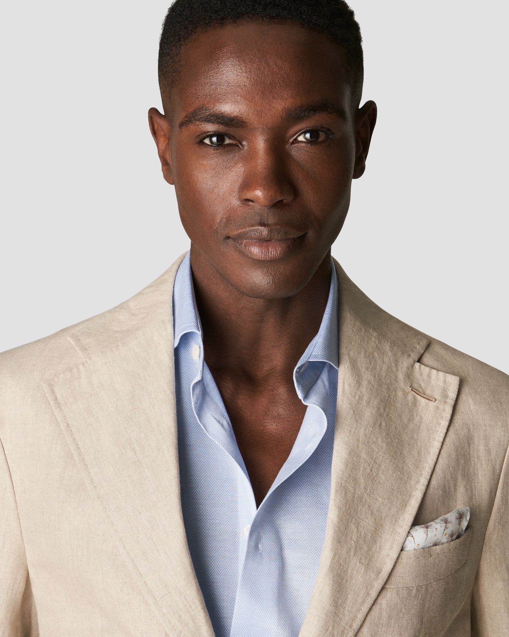 Eton - light blue jacquard widespread