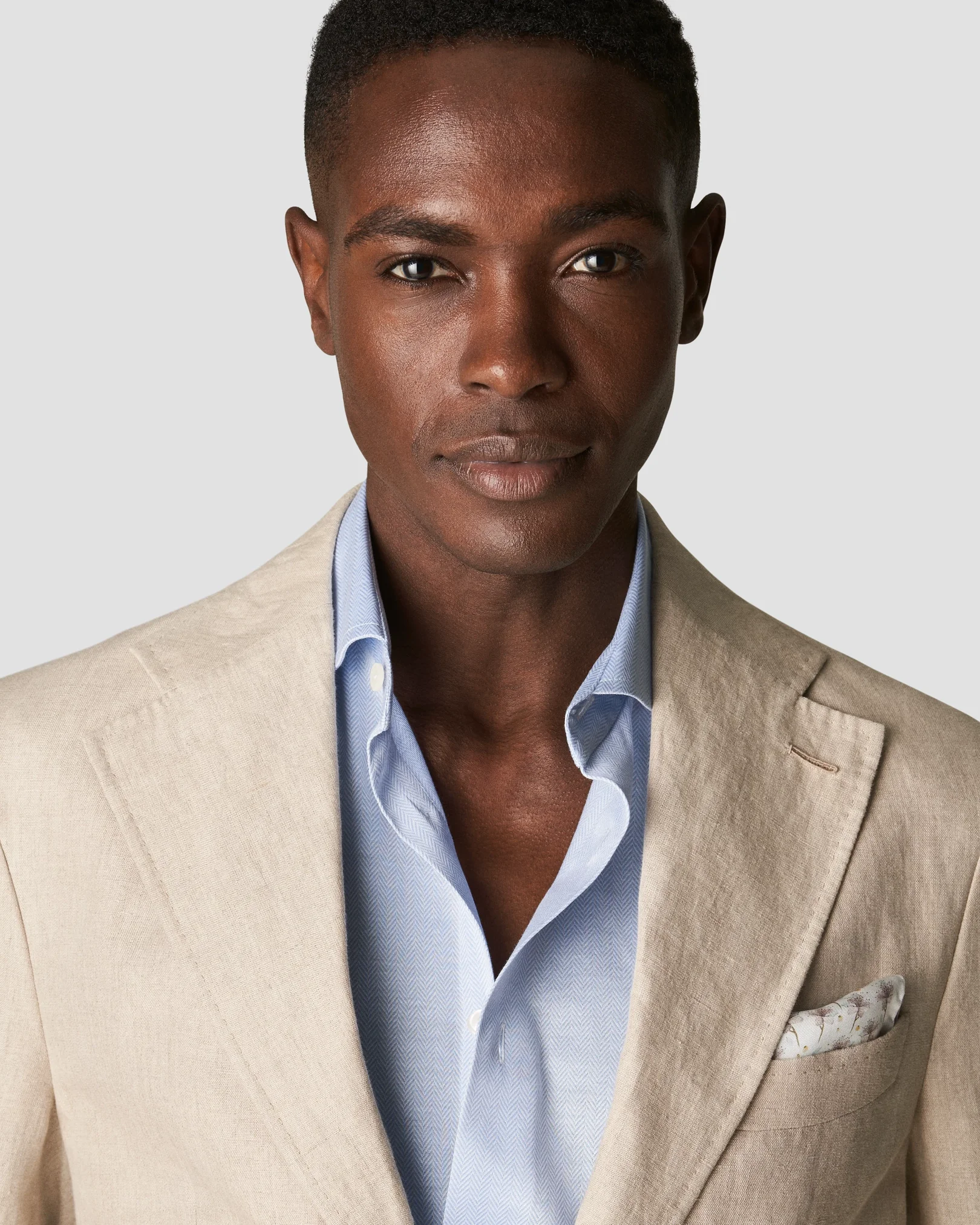 Eton - light blue jacquard widespread