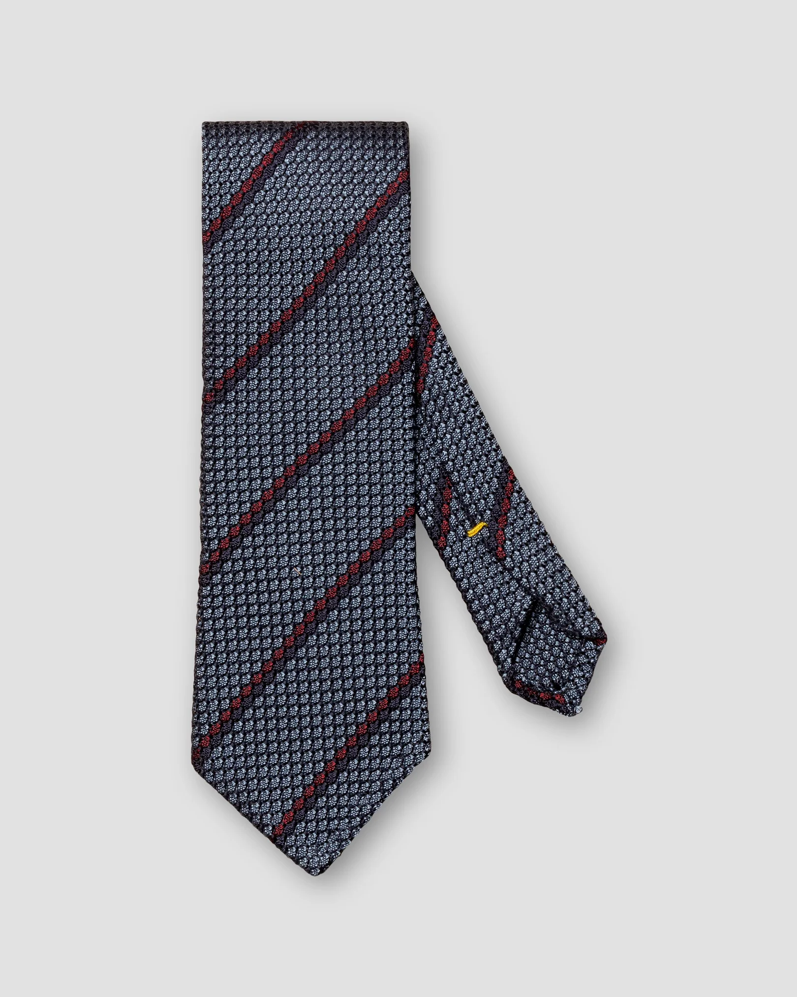 Eton - blue and brown striped grenadine tie