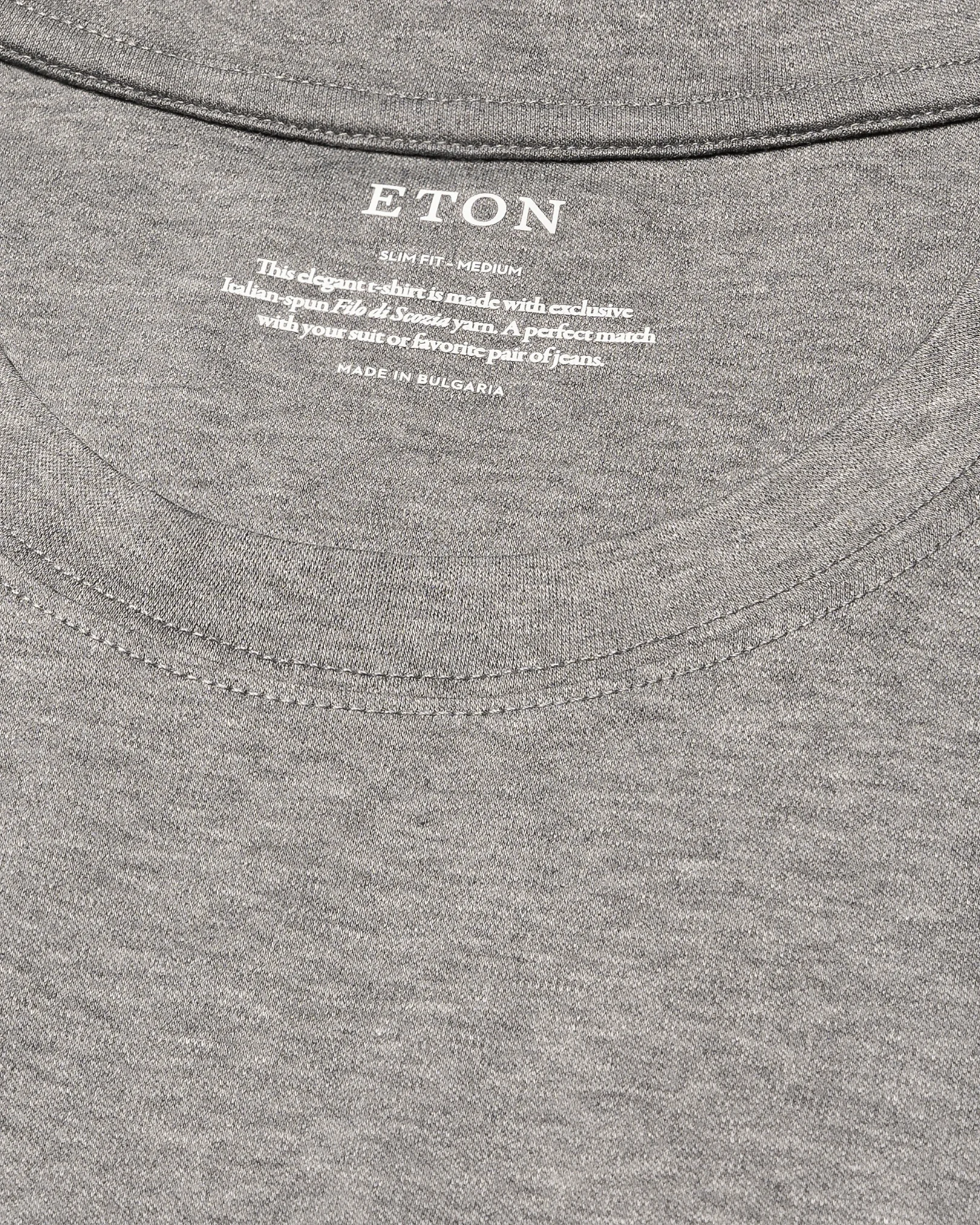 Eton - light grey neckrib t shirt