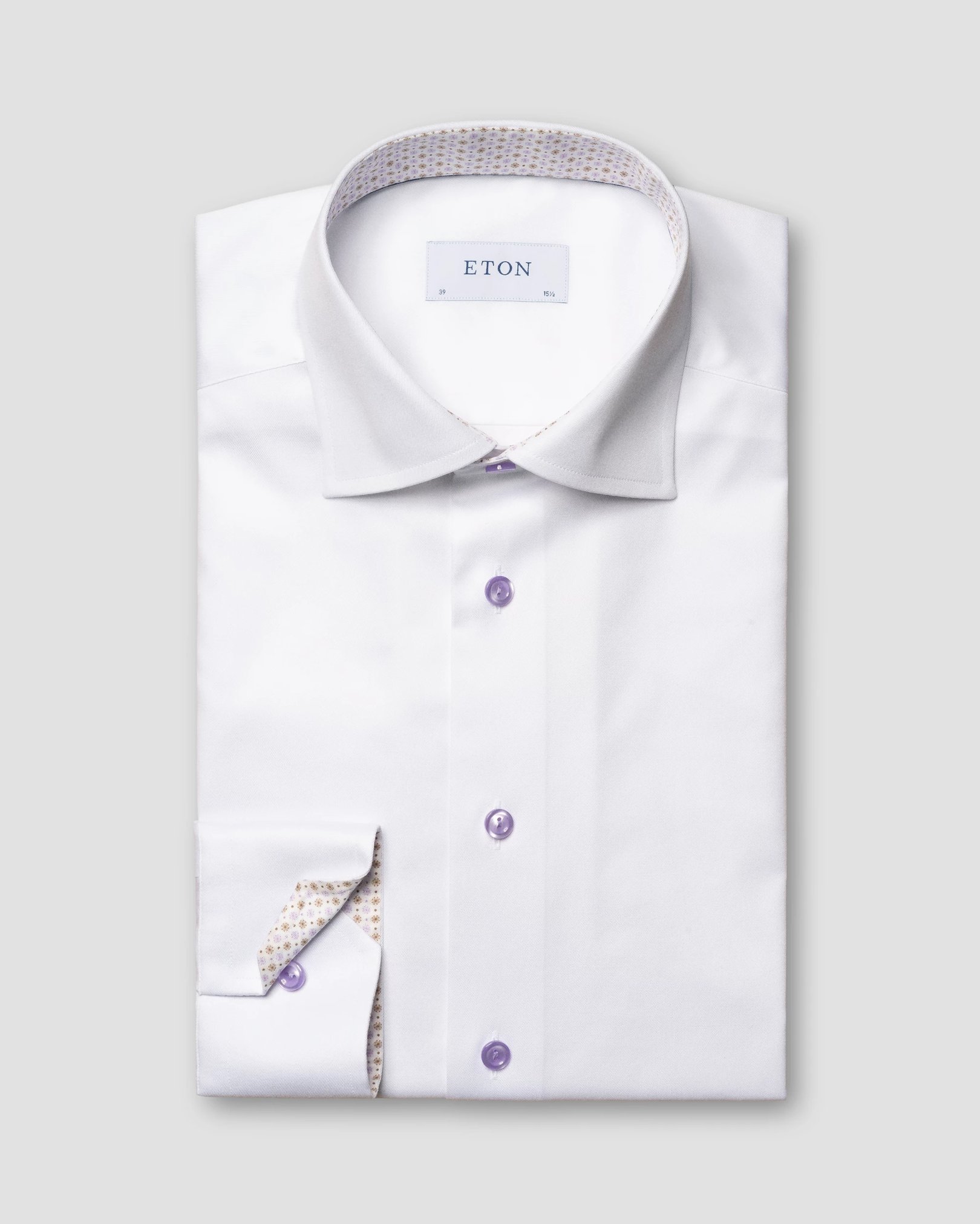 Eton - white signature twill cut special details