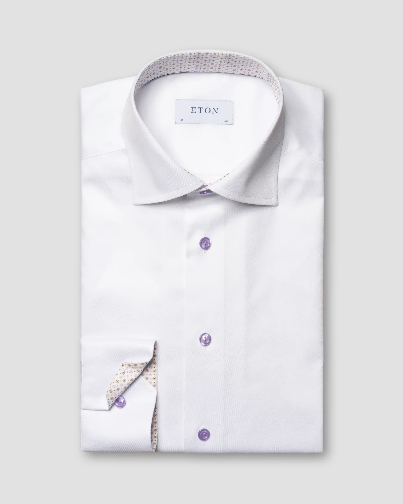 Eton - white signature twill cut special details