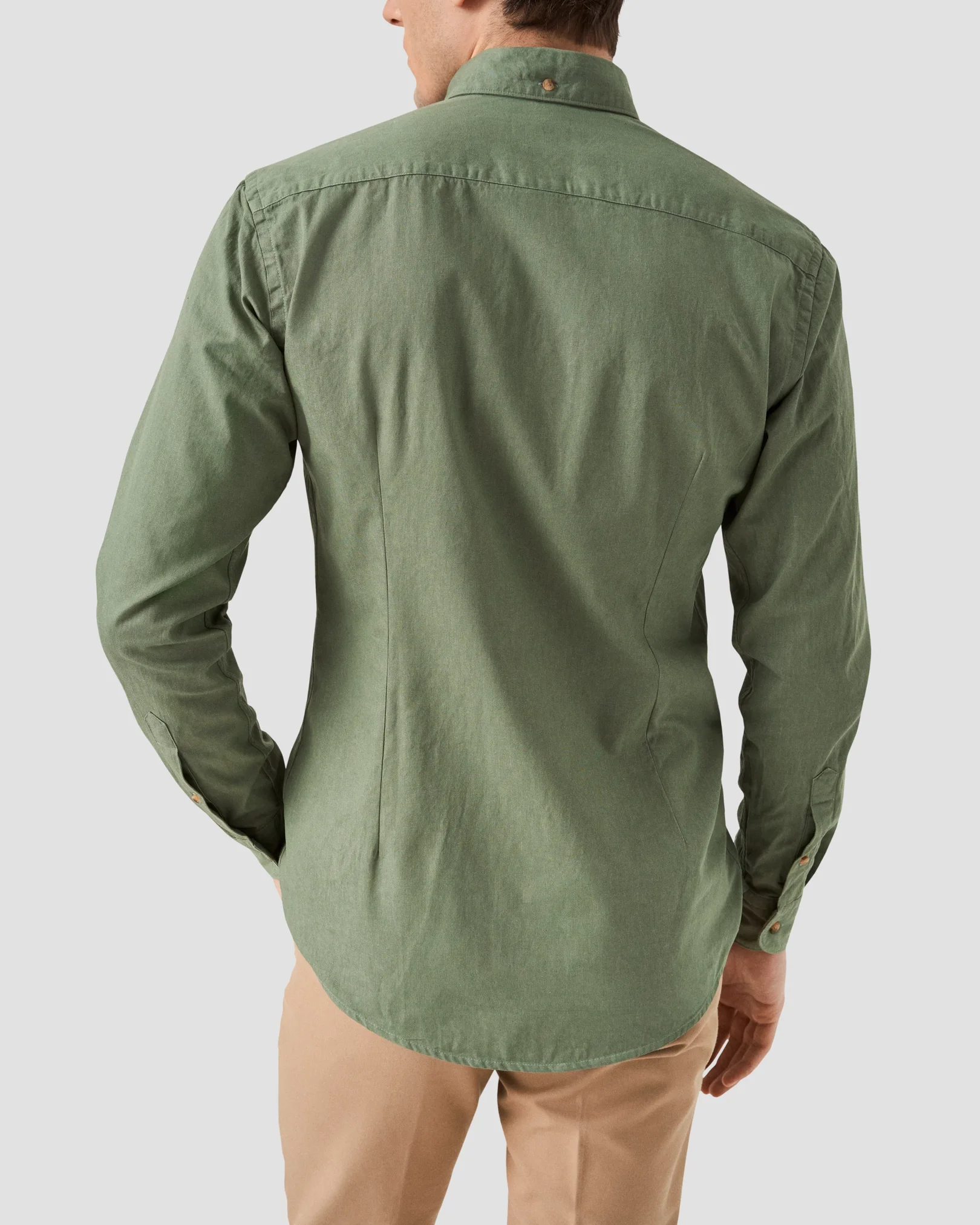 Eton - mid green heavy twill denim