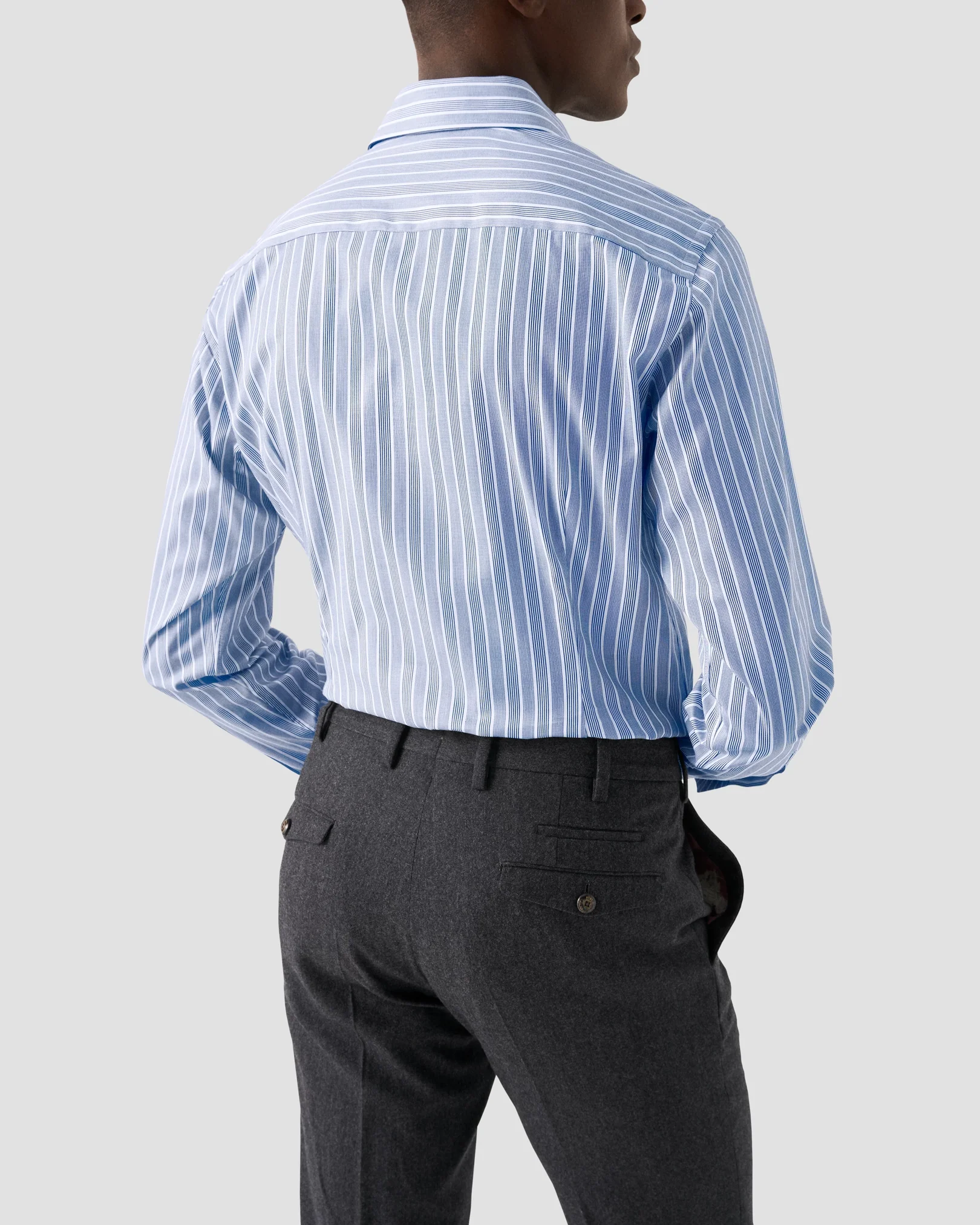 Eton - light blue cotton tencel twill