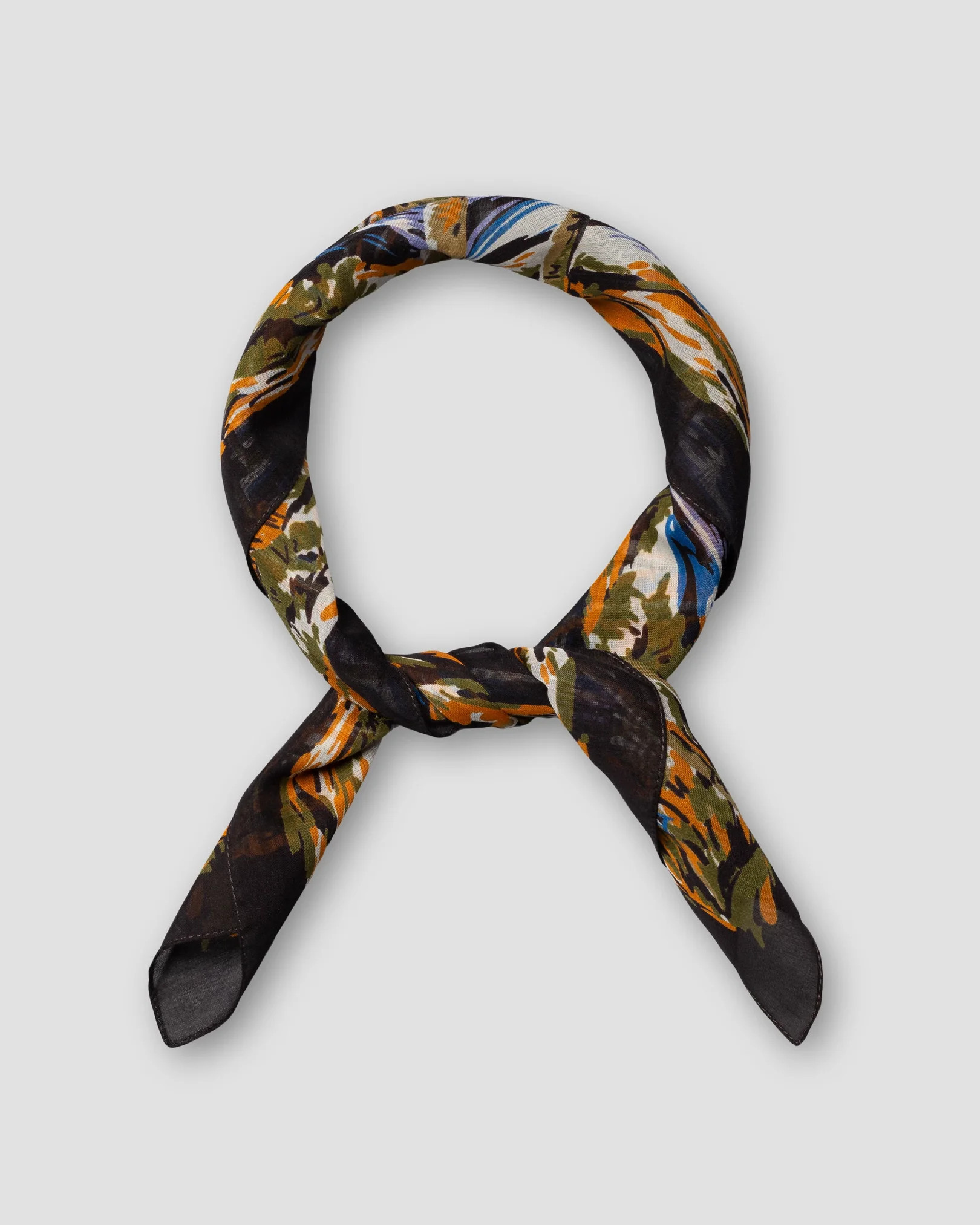 Eton - black wheat print cotton silk banadana