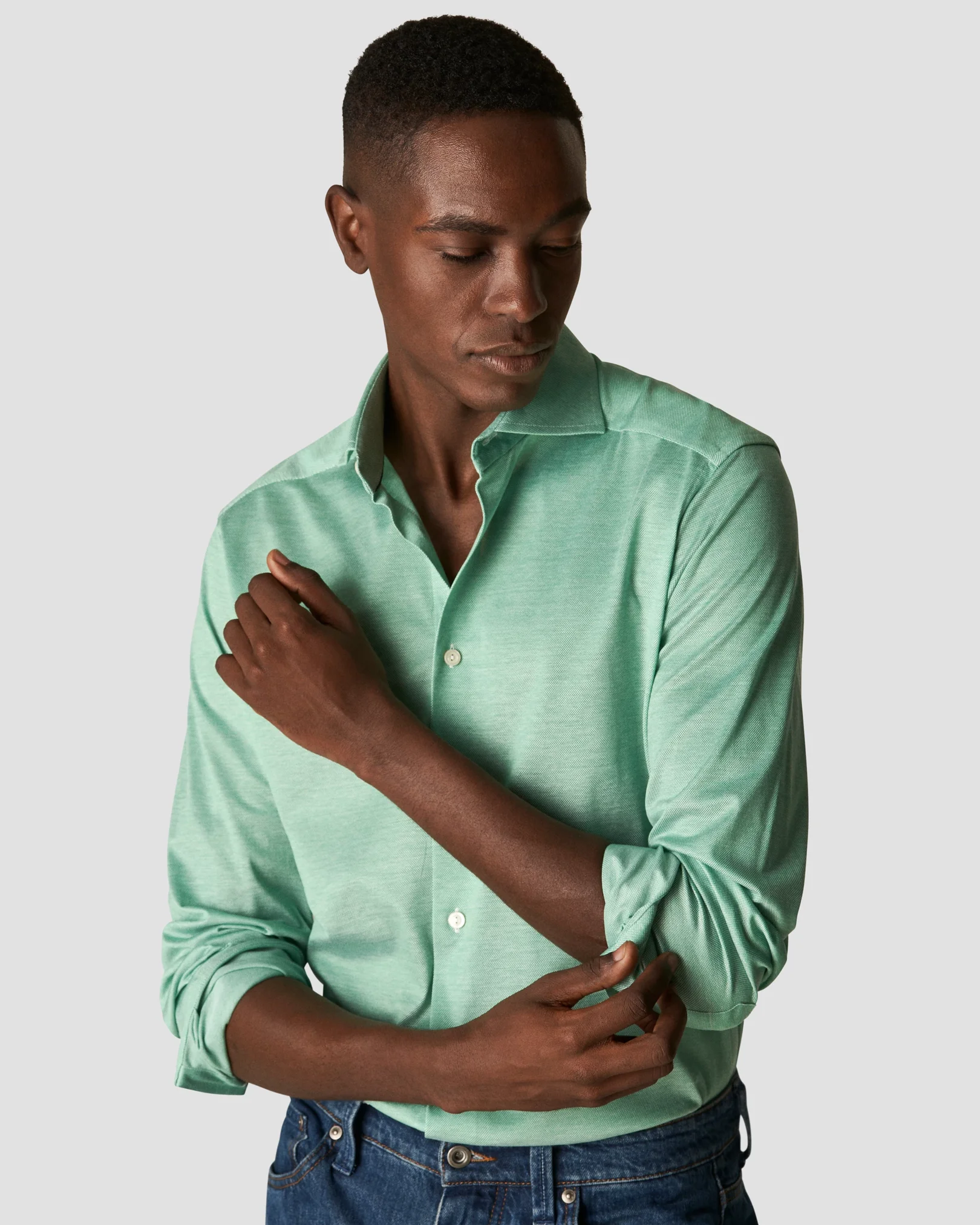 Eton - light green oxford pique