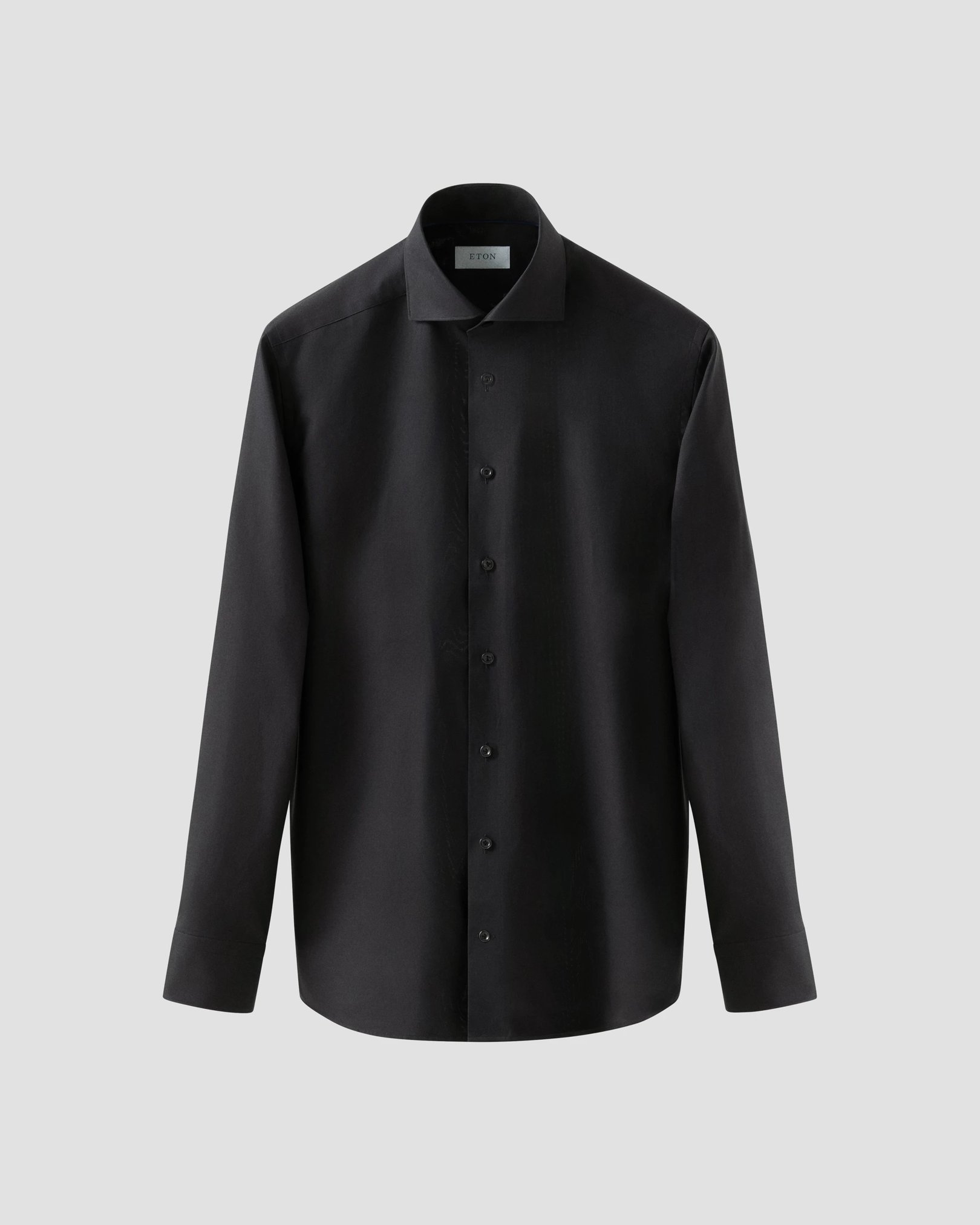 Eton - black semi solid signature dobby shirt