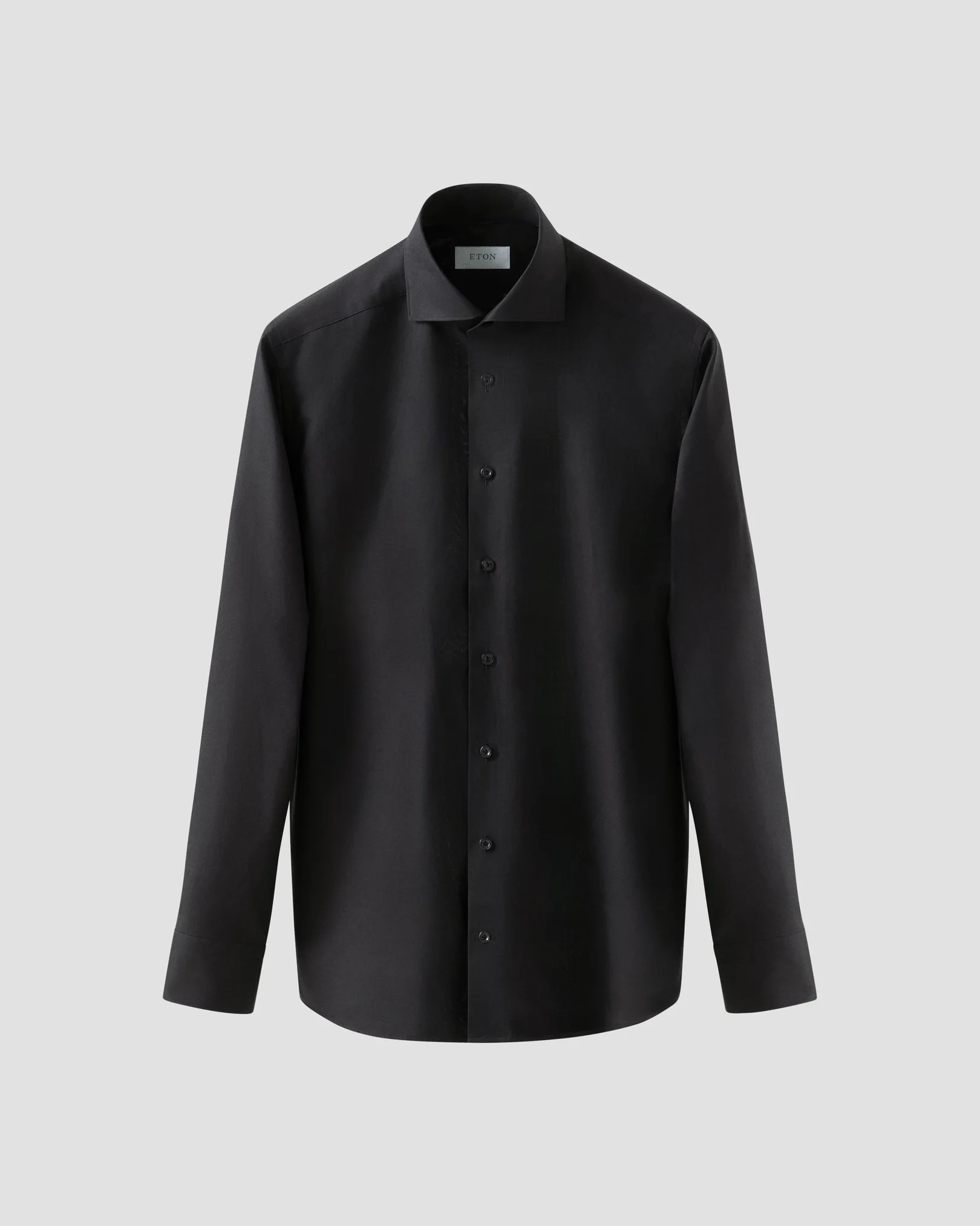 Eton - black semi solid signature dobby shirt
