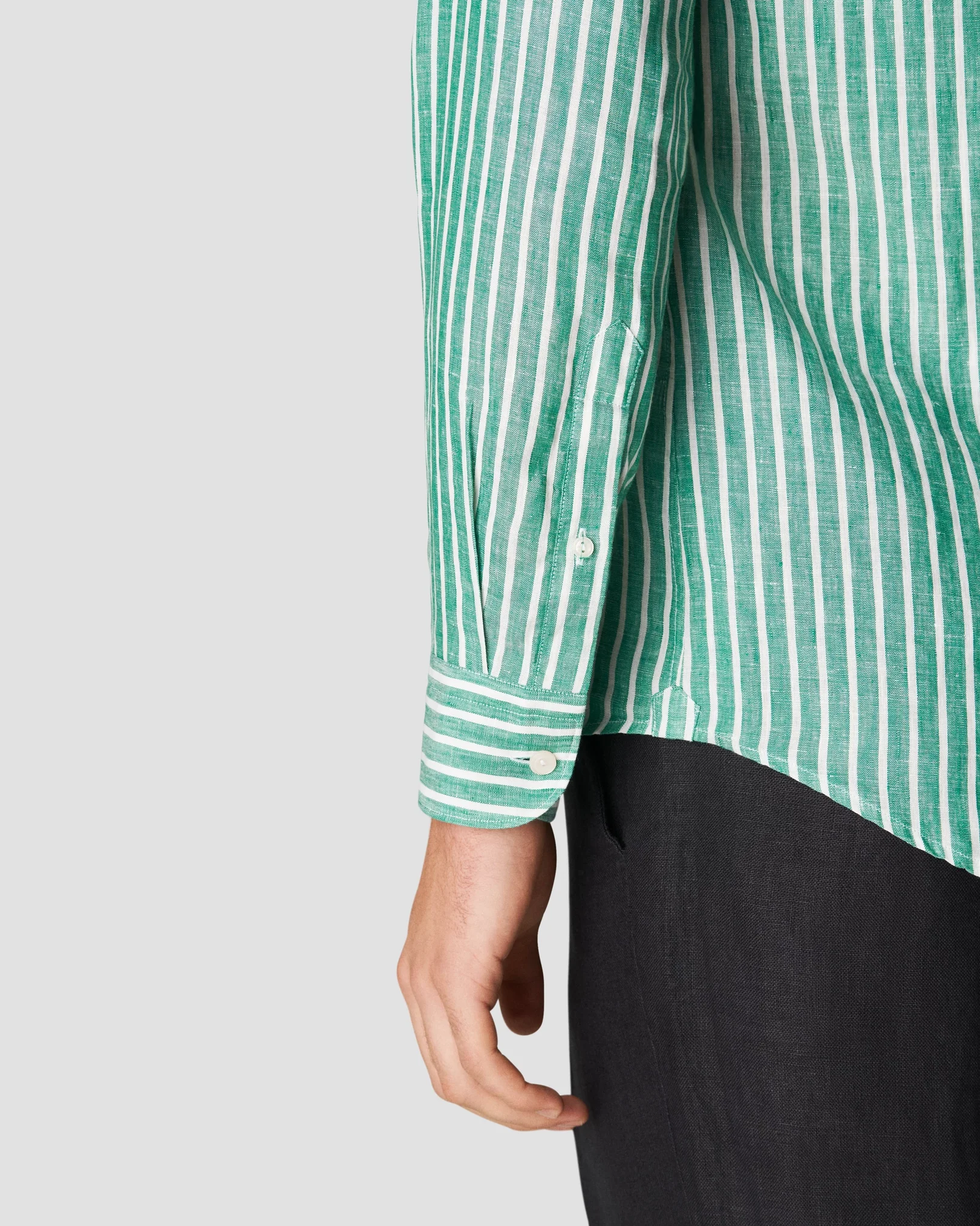 Eton - mid green linen