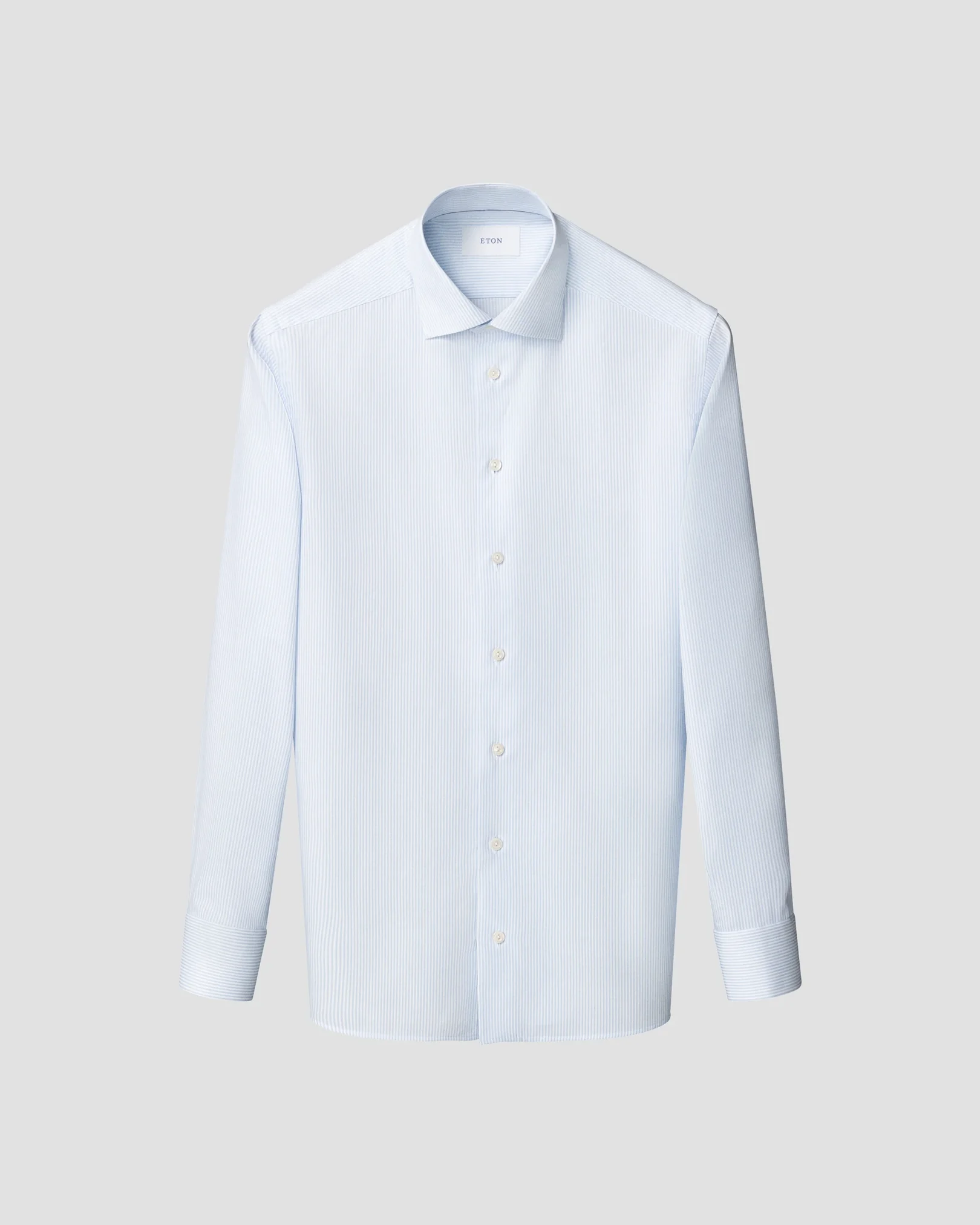 Eton - light blue bengal striped cotton tencel tm lyocell shirt