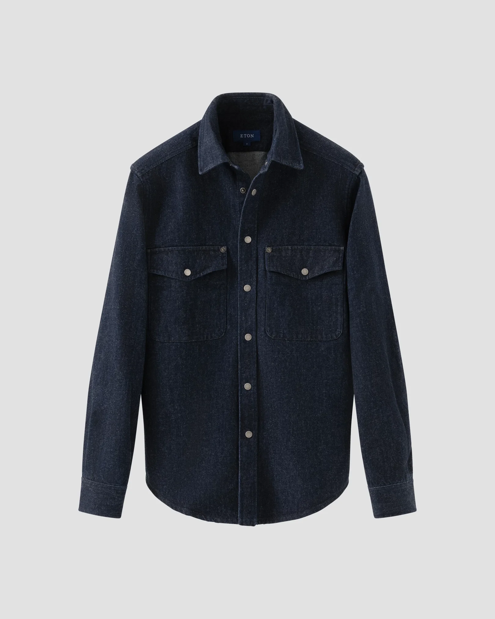 Eton - navy blue indigo turndown collar overshirt