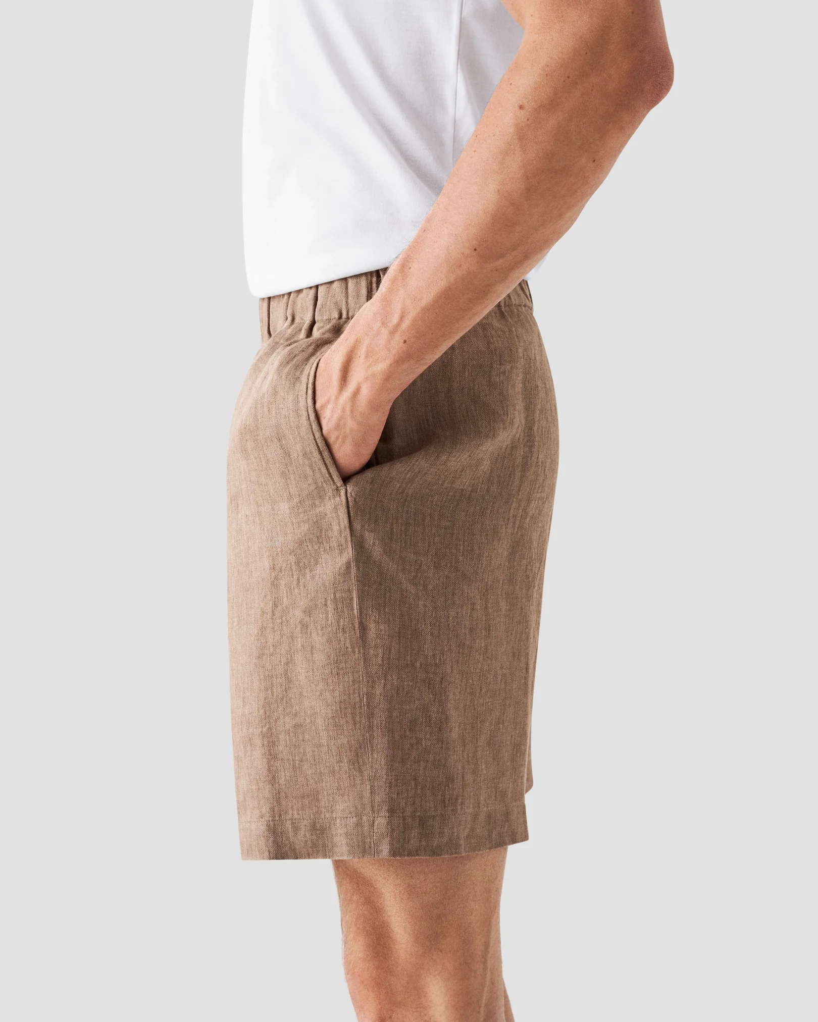 Eton - brown linnen shorts