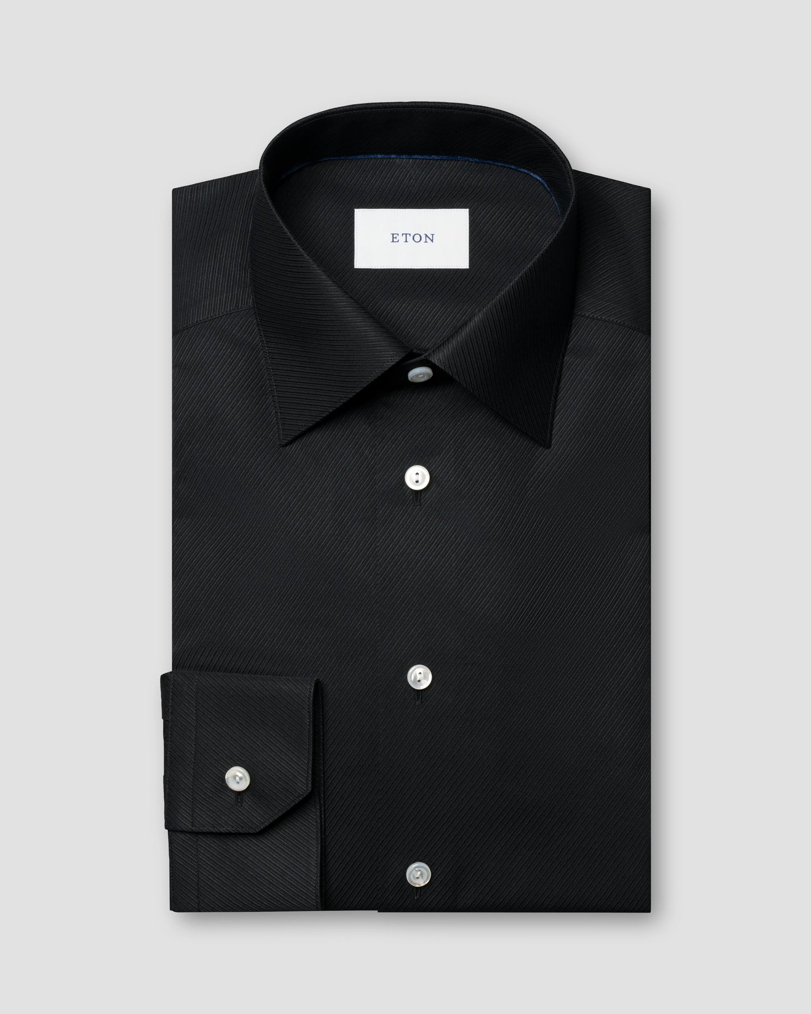 Eton - moderate cut away black twill