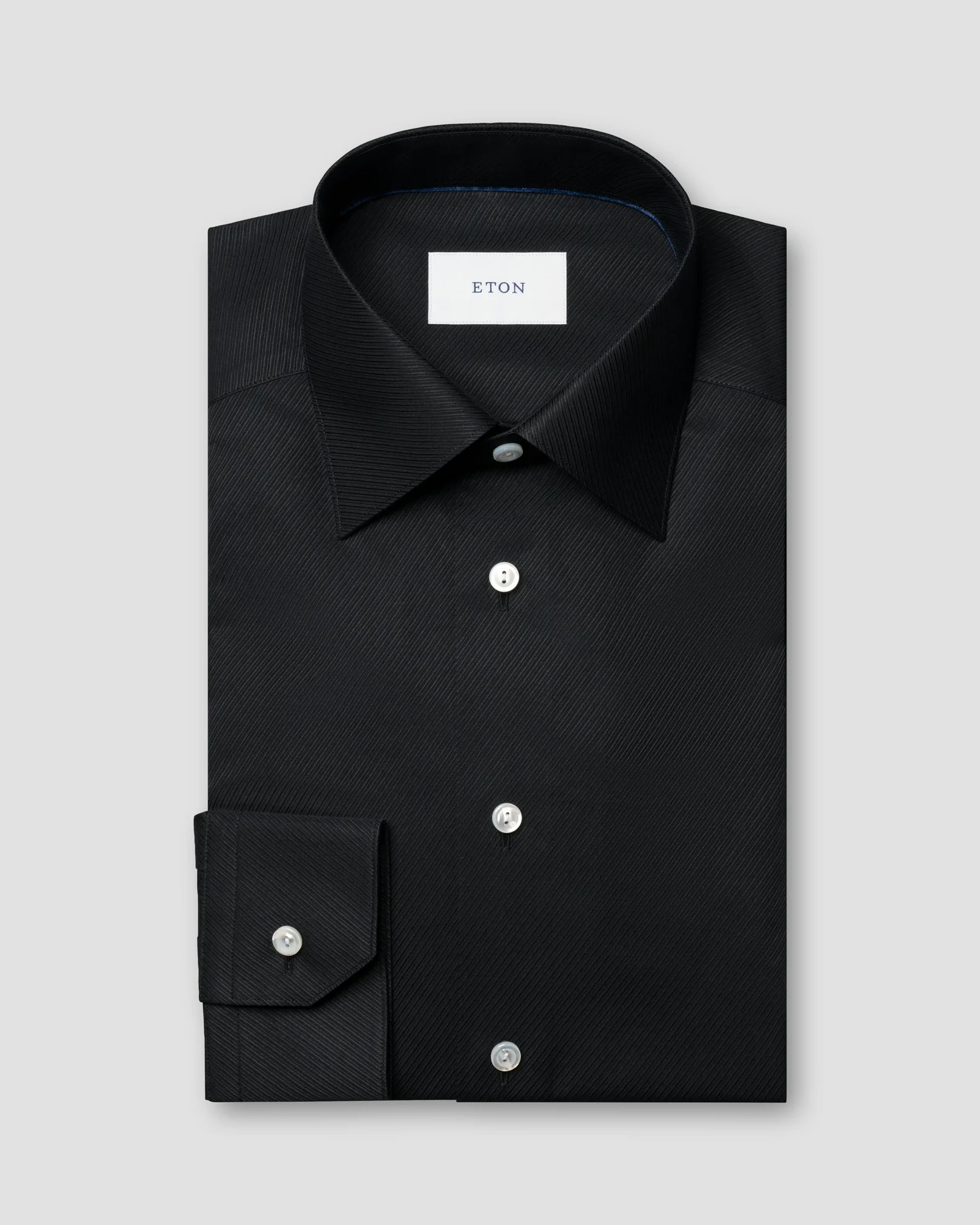 Eton - moderate cut away black twill