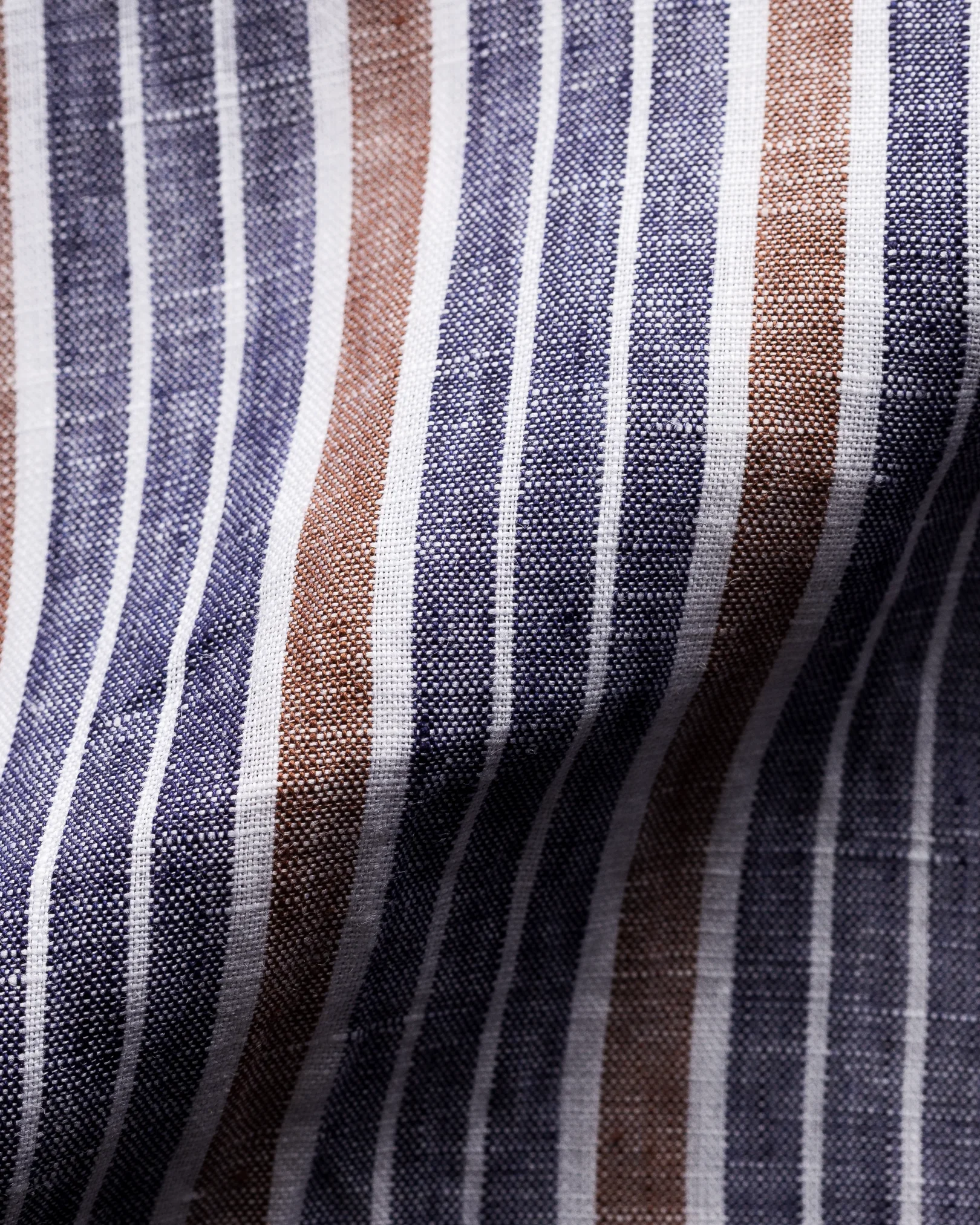 Eton - navy blue linen button down single