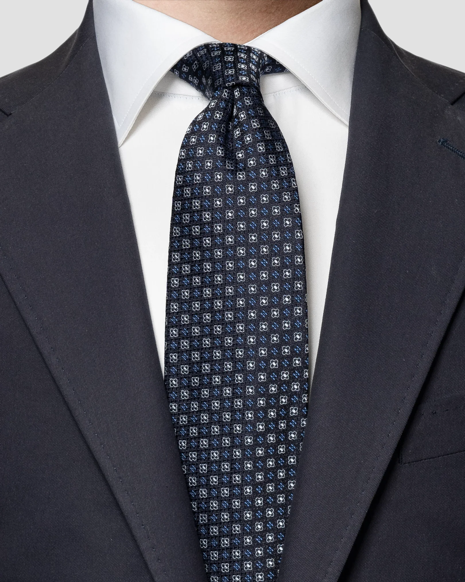 Eton - navy blue vintage tie