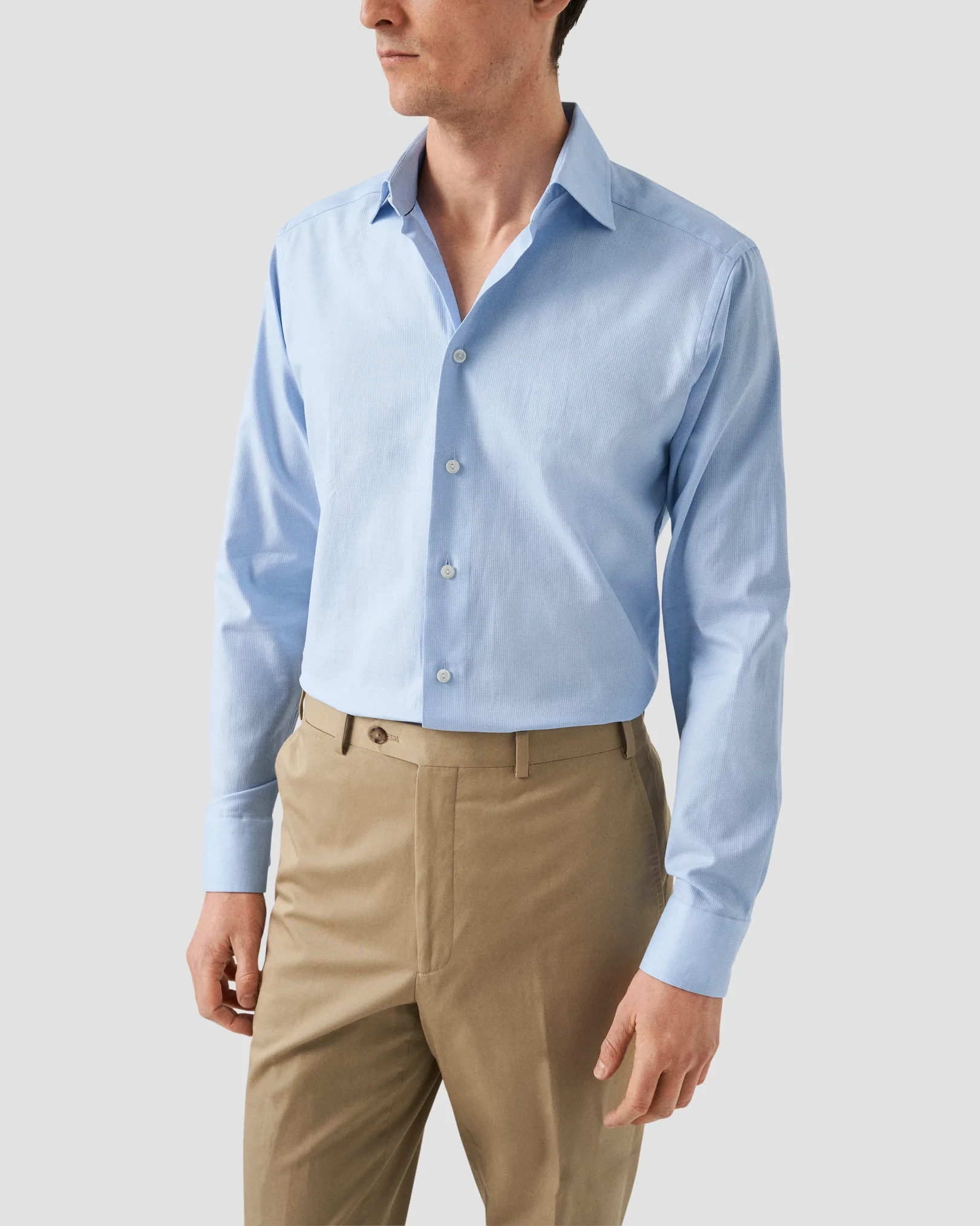 Eton - woven pin dot signature twill