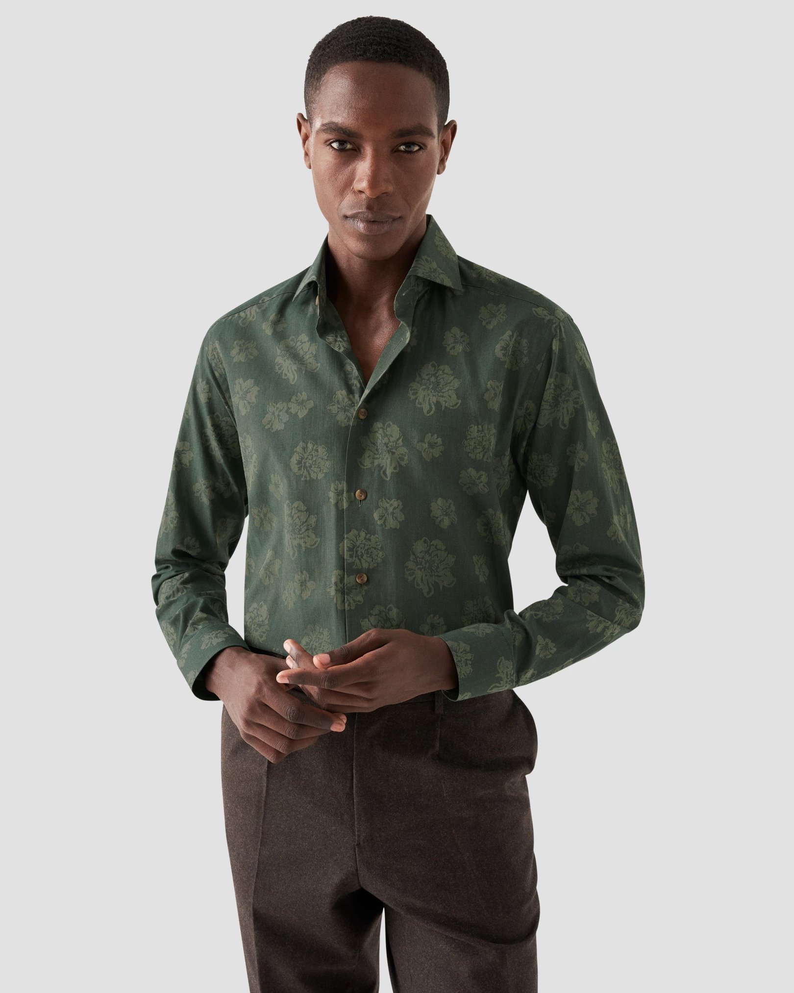 Eton - mid green flanella