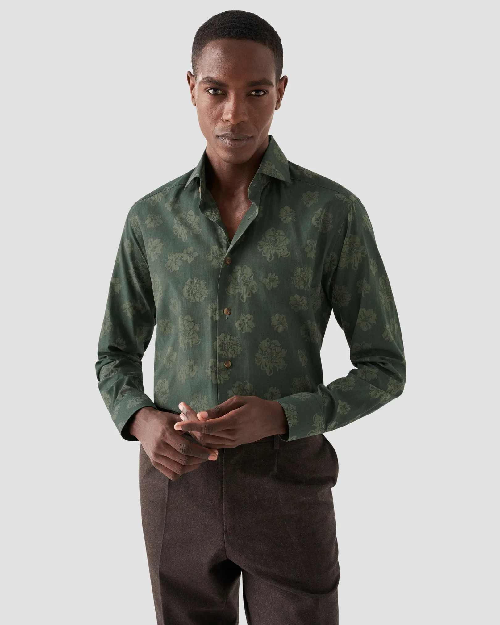 Eton - mid green flanella