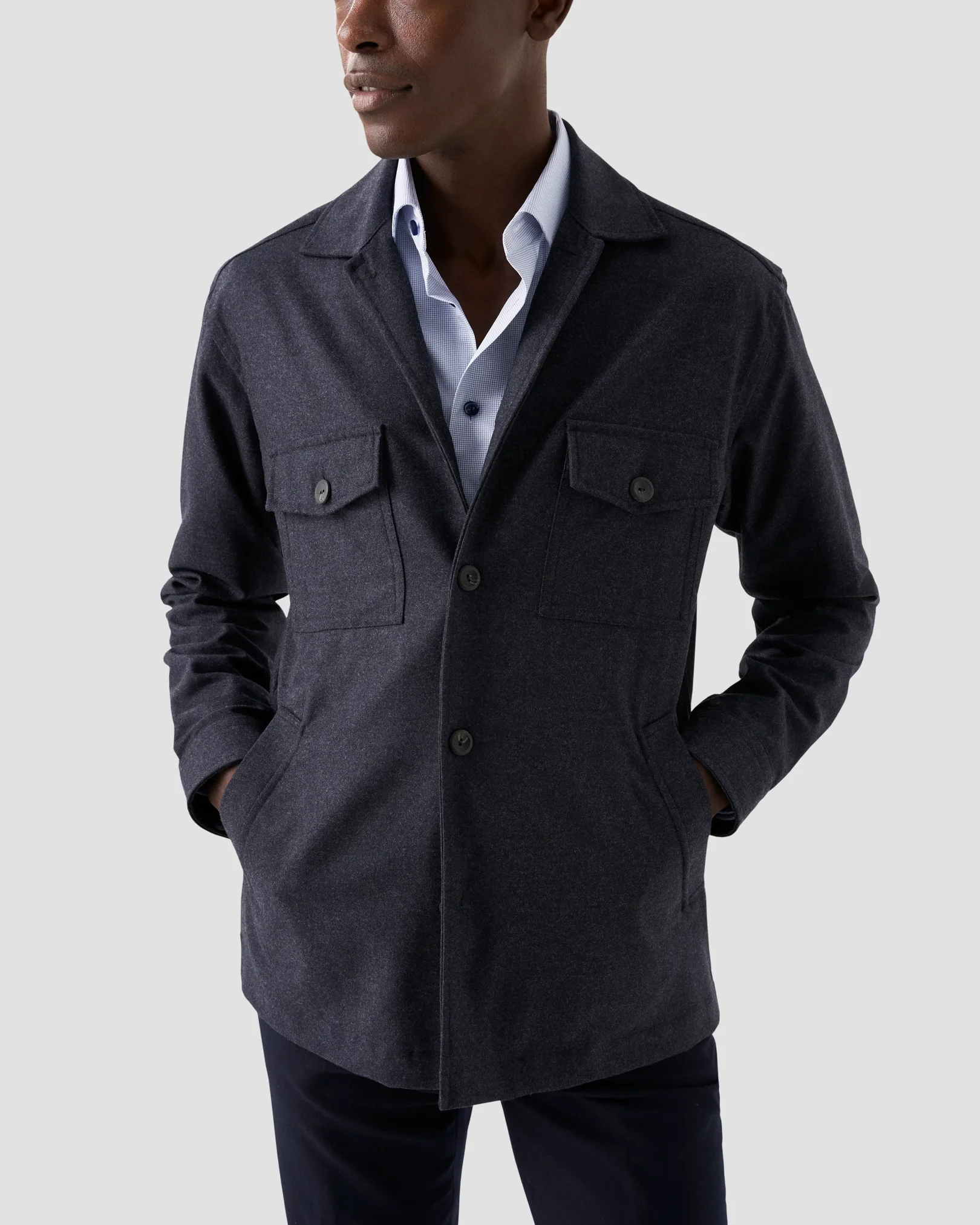 Eton - mid blue dobby