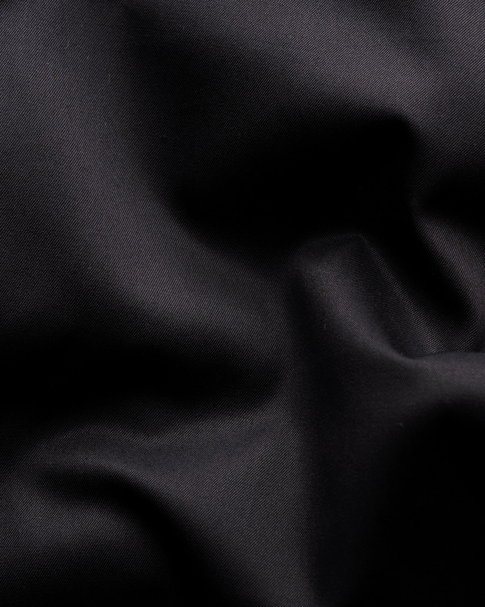 Eton - black solid elevated twill shirt