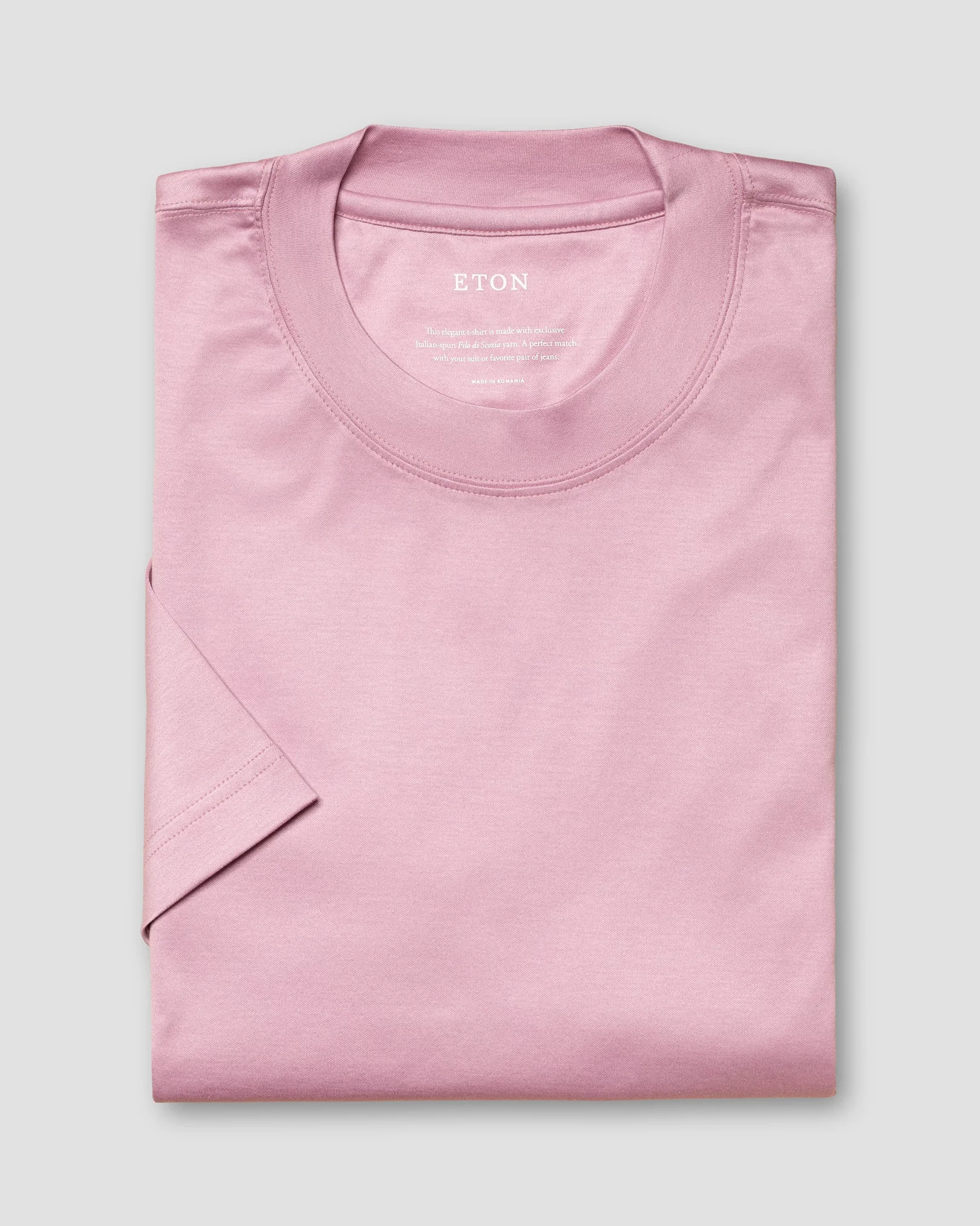 Eton - pink filo di scozia t shirt
