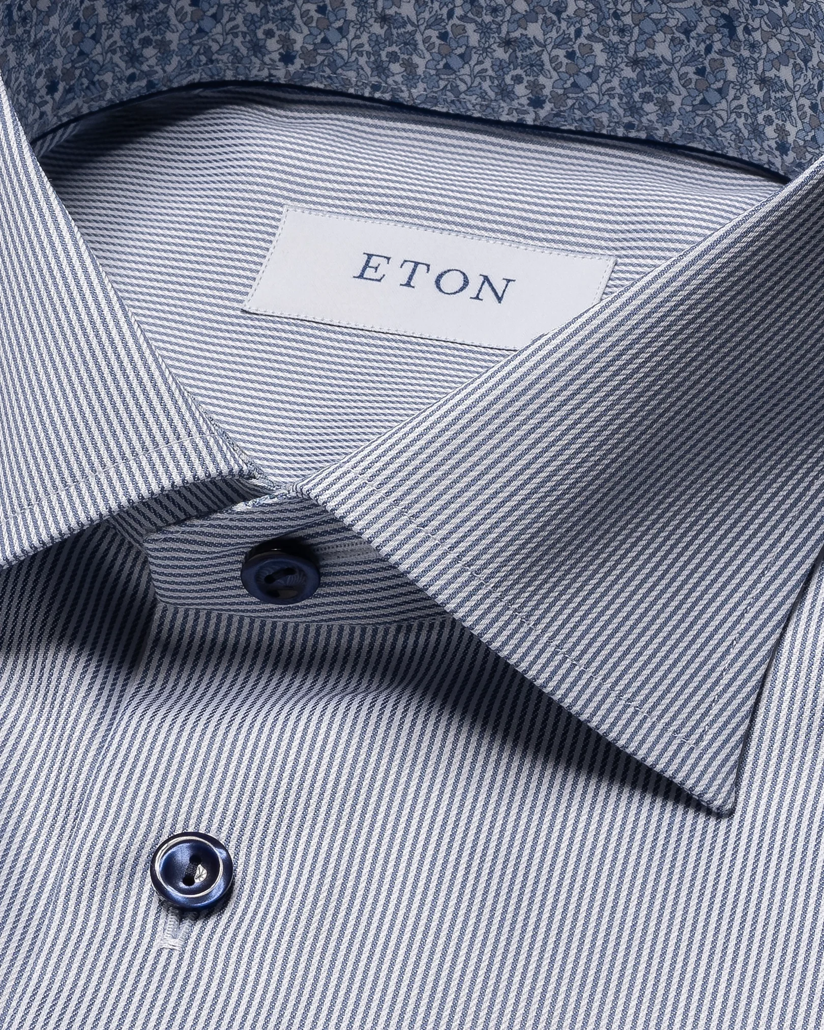 Eton - mid blue special detailed shirt