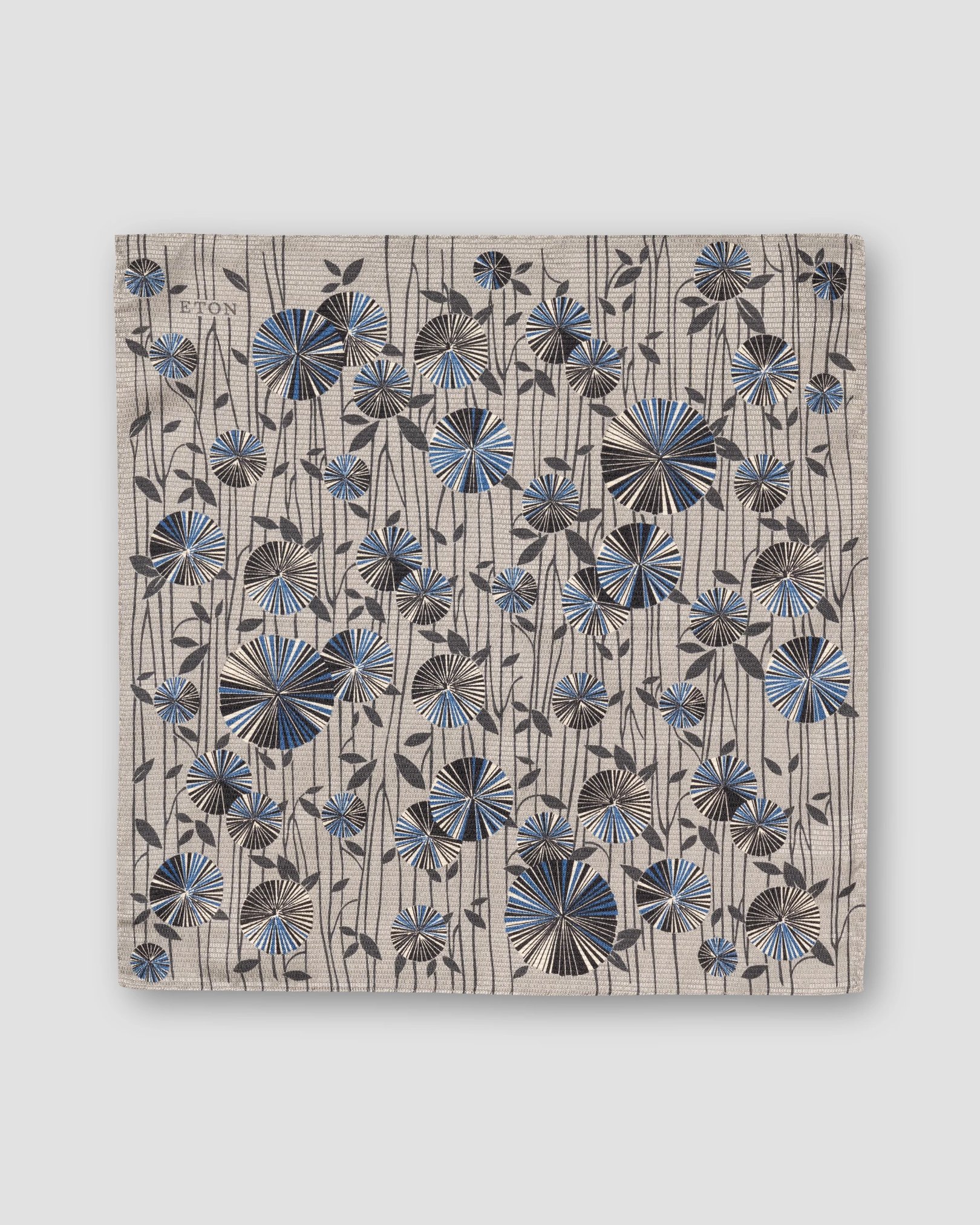 Eton - light grey floral pocket square