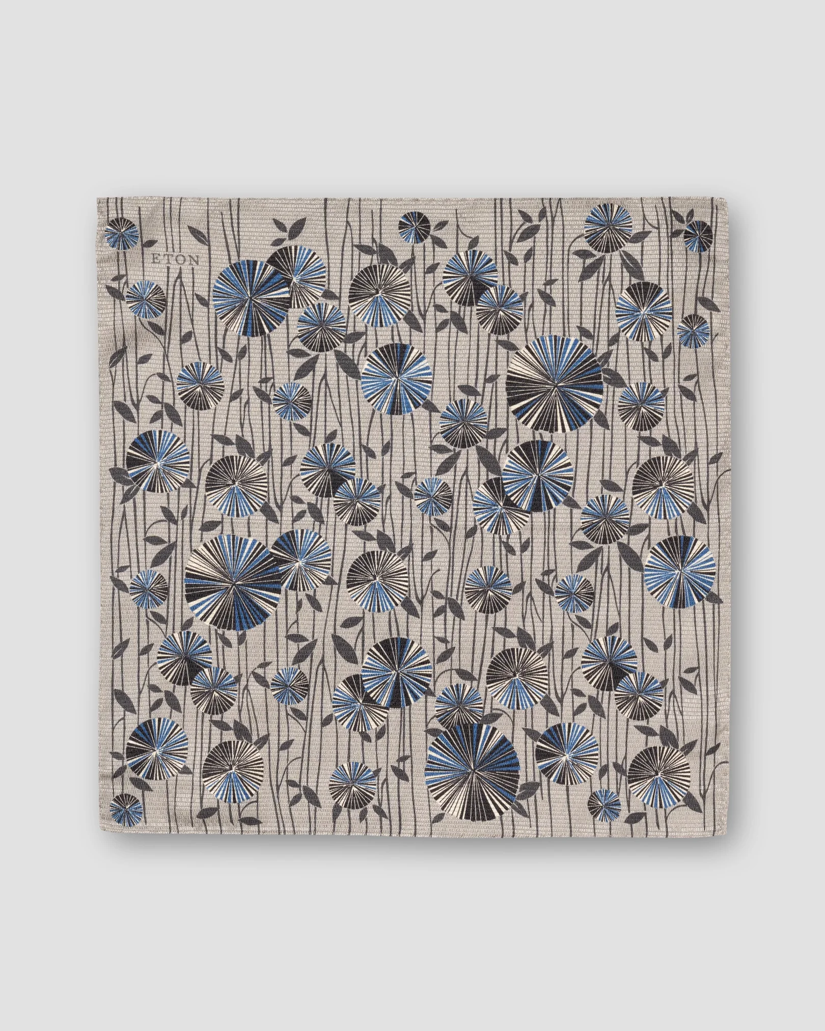 Eton - light grey floral pocket square