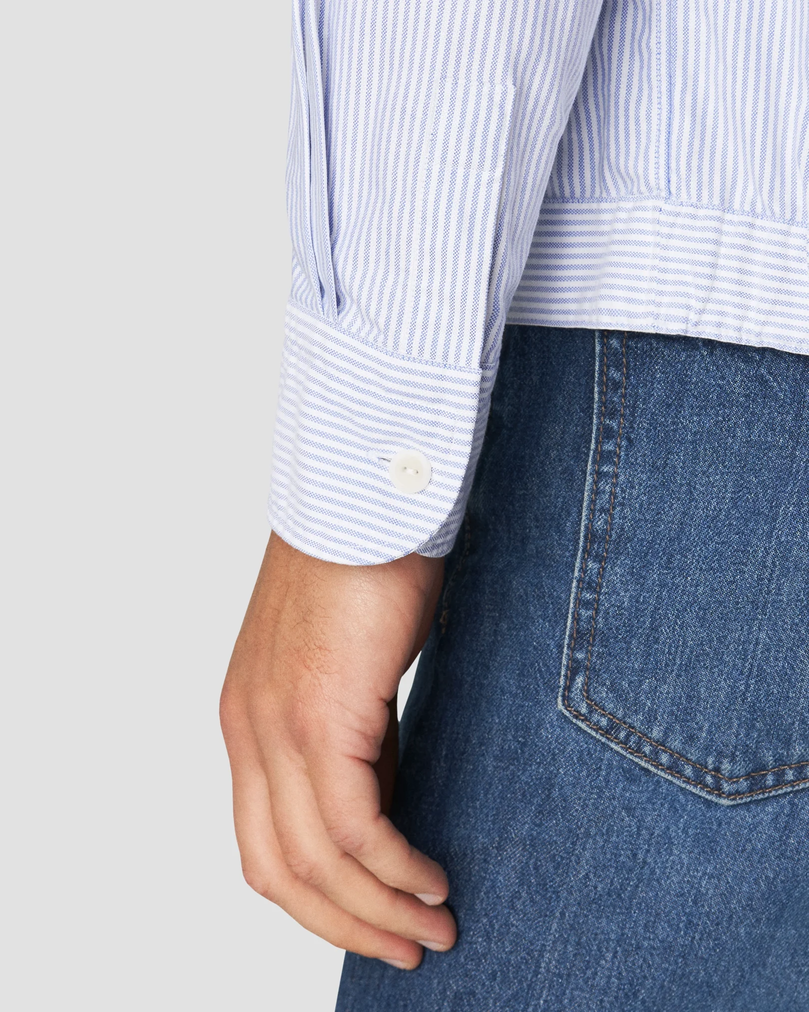 Eton - mid blue oxford overshirt